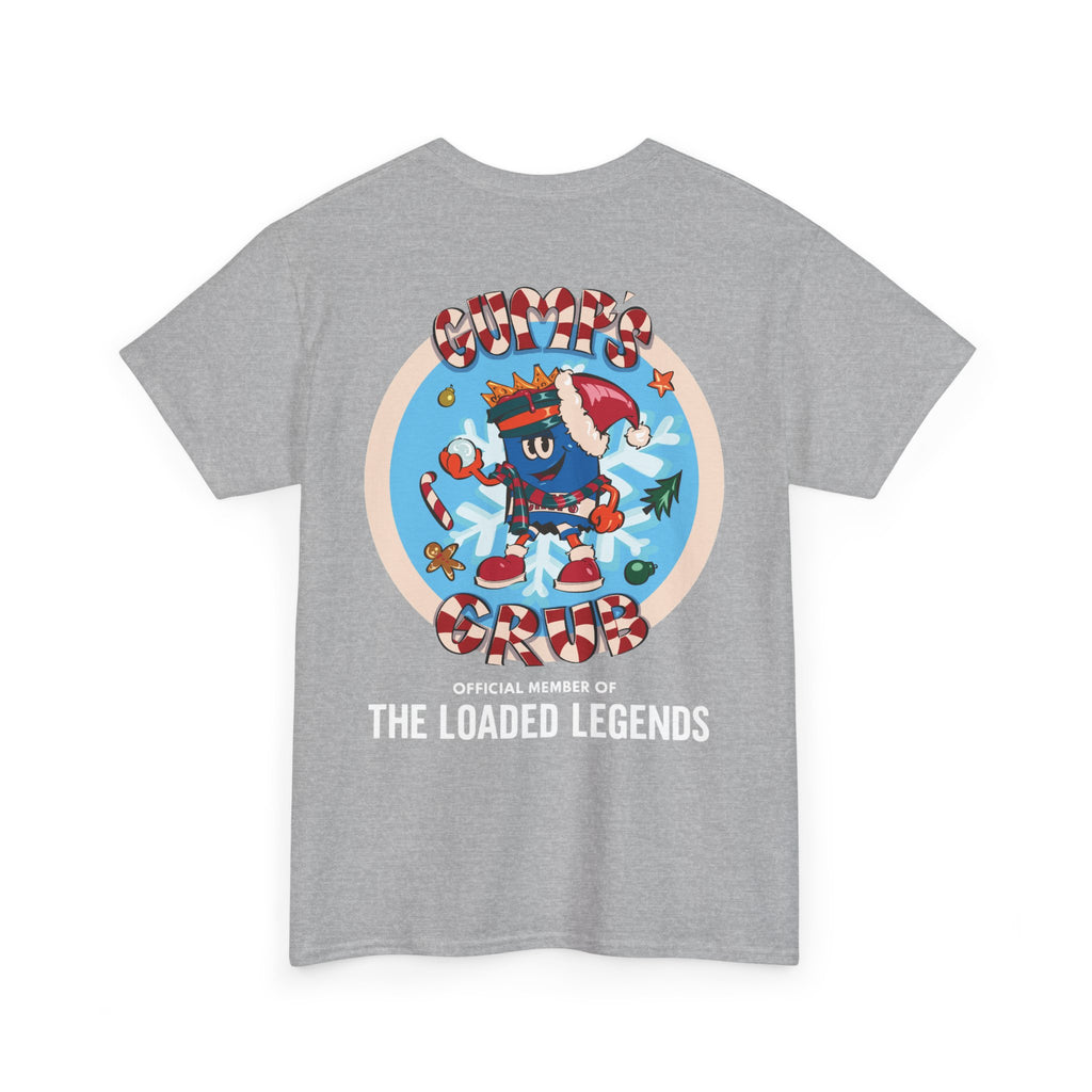 Gumps Grub Mascot/Christmas Logo: 'The Loaded Legeands' (white font)