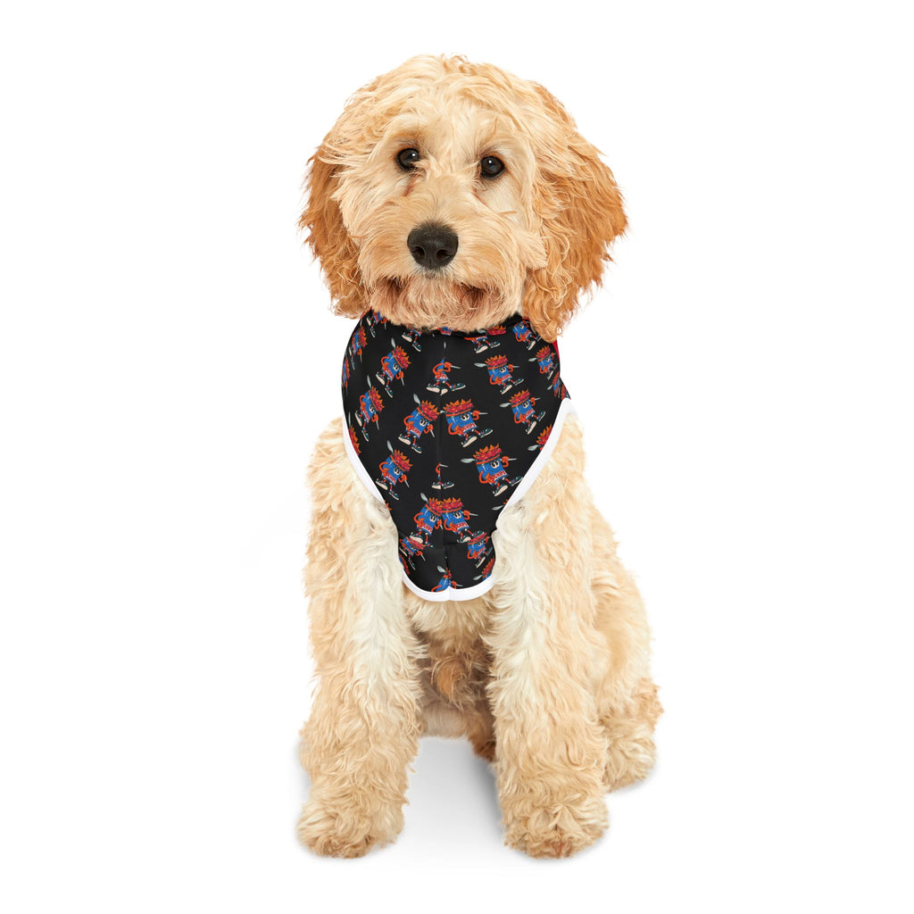 Pet Hoodie —Gump's Grub Logo/Mascot Pattern Dog Hoodie (Black)