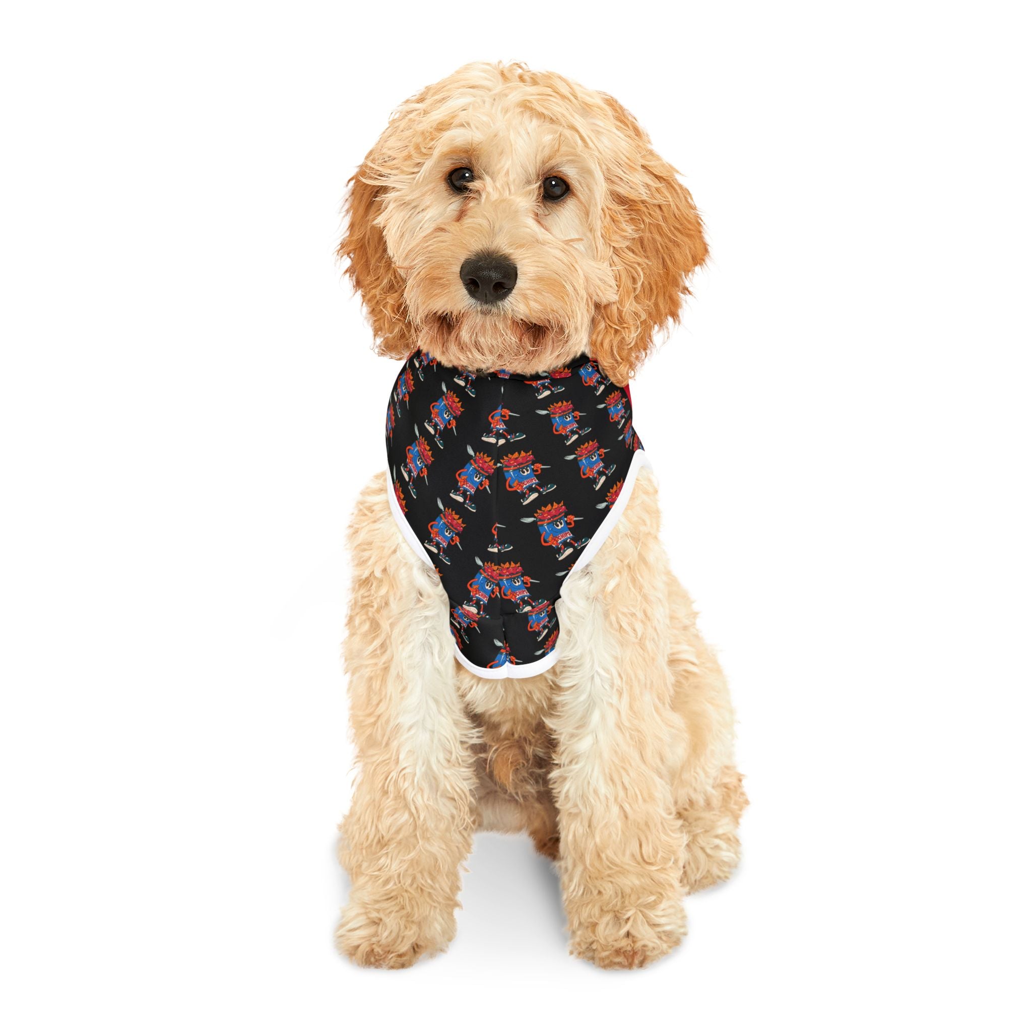 Pet Hoodie —Gump's Grub Logo/Mascot Pattern Dog Hoodie (Black)