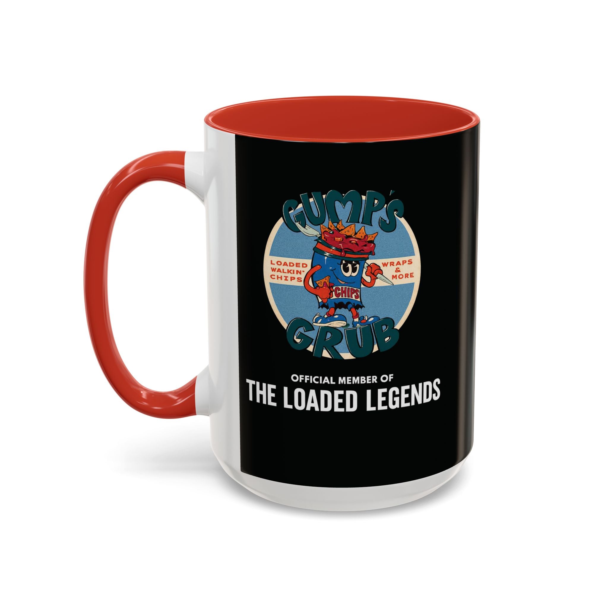 Snack Time Coffee Mug — Gump's Grub Mascot Accent Mug (11/15oz)