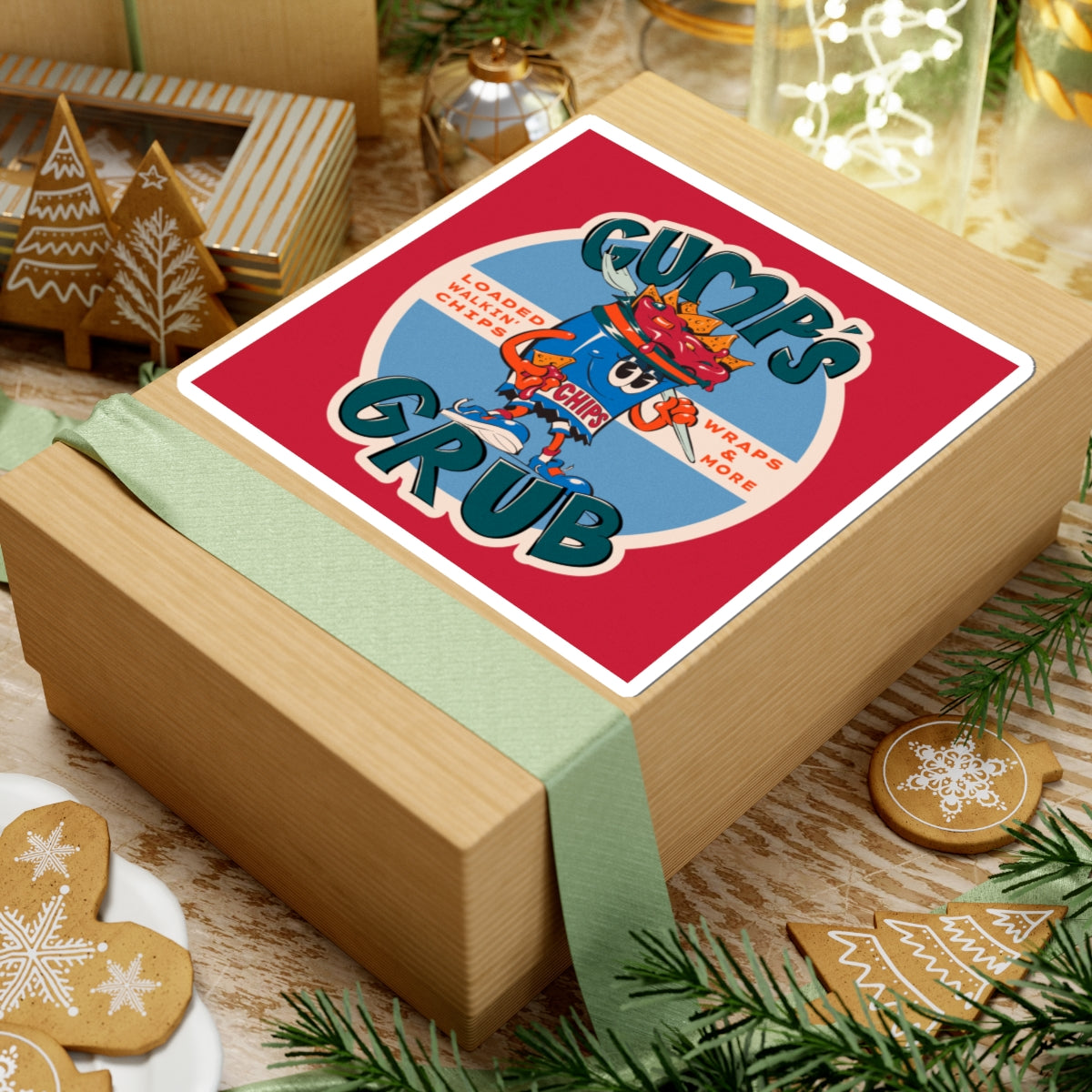 Gump's Grub Kiss-Cut Sticker (Logo)