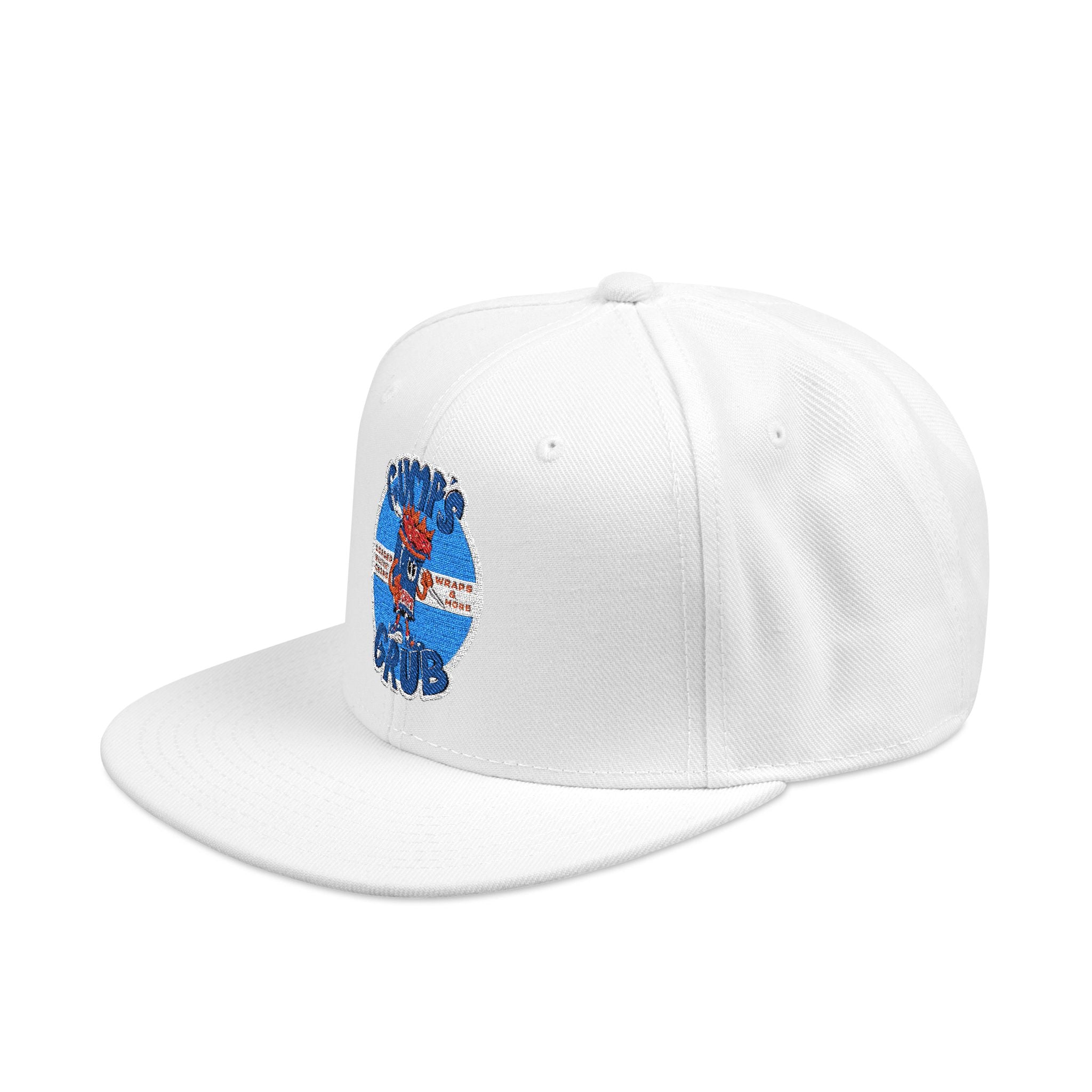 Embroidered Gumps Grub Logo Snapback Hat — Casual Streetwear Cap