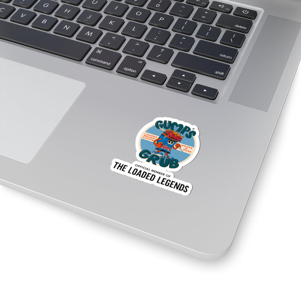 Gump’s Grub Kiss-Cut Sticker — (The Loaded Legends Logo Design)