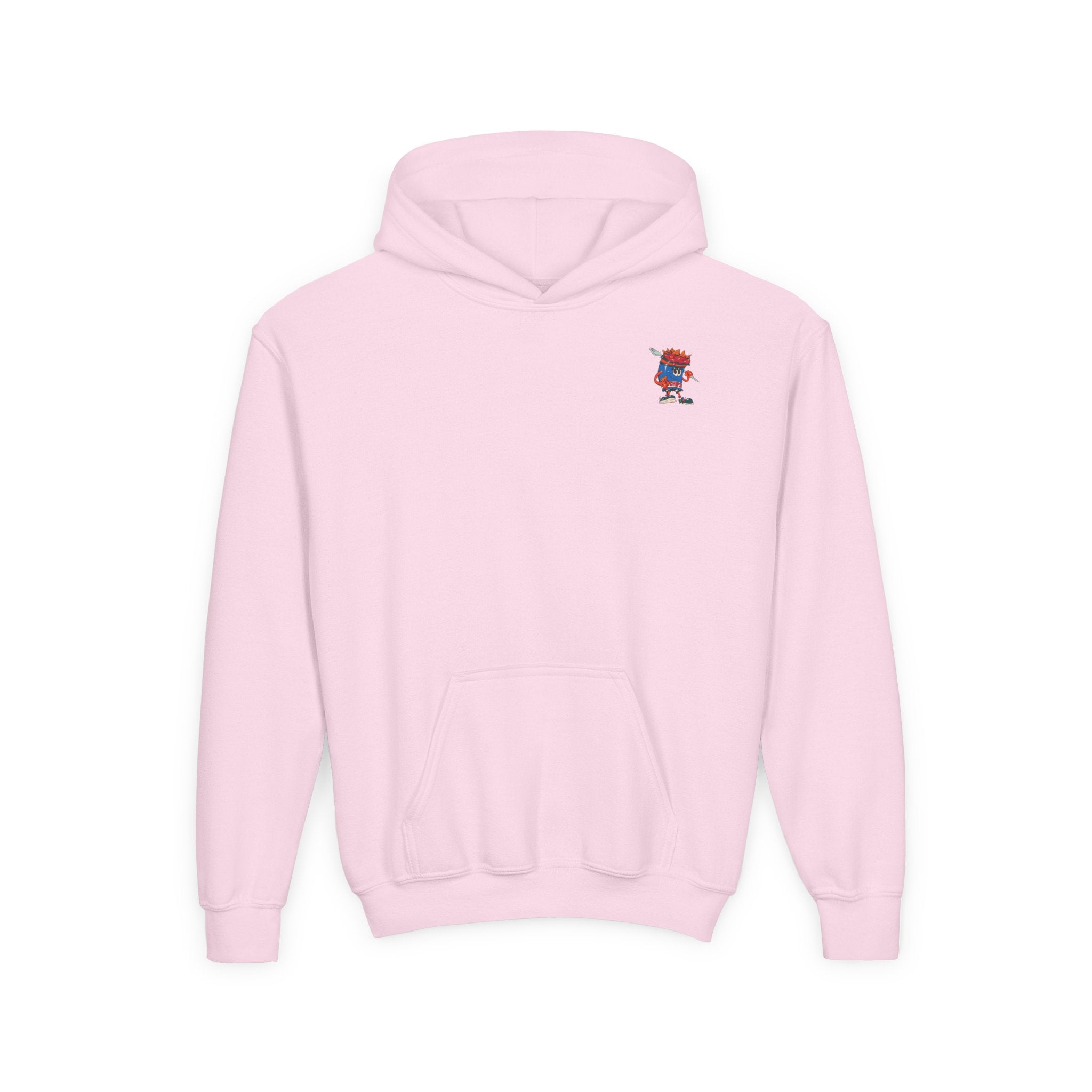 Youth Hoodie — Gump's Grub Mascot/Logo (White Font)