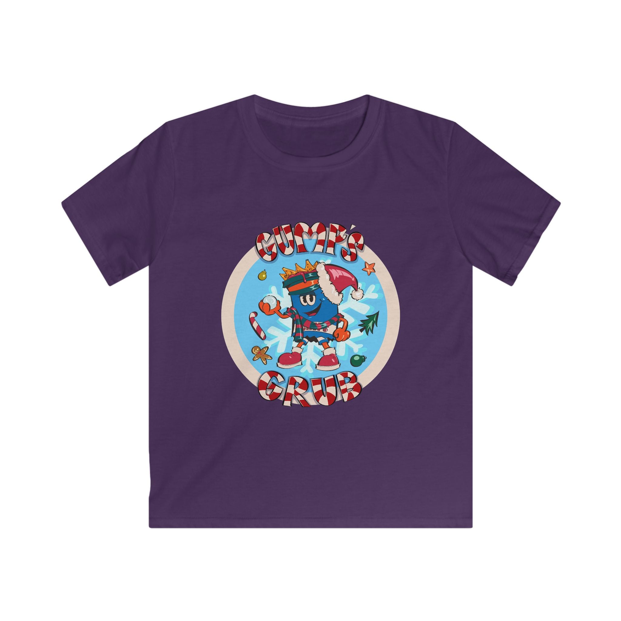Kids Gumps Grub Christmas Logo Softstyle Graphic T-Shirt