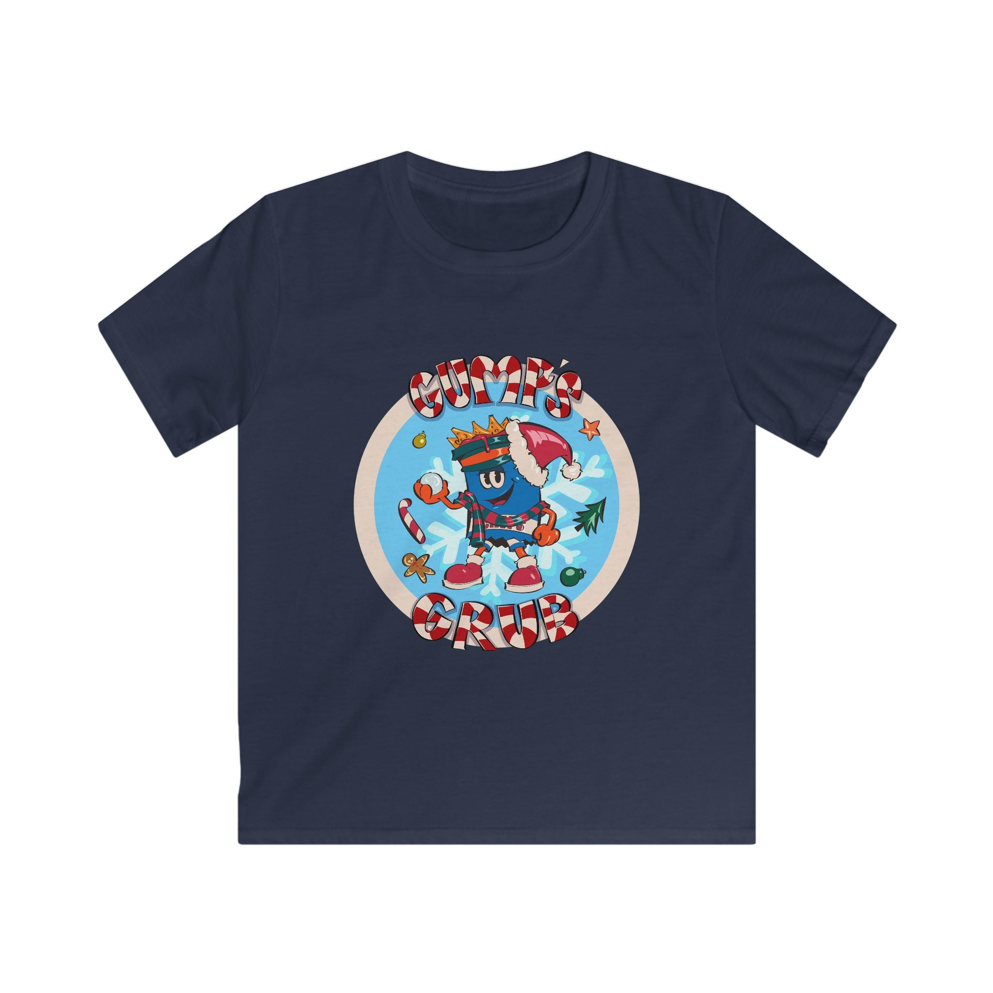 Kids Gumps Grub Christmas Logo Softstyle Graphic T-Shirt