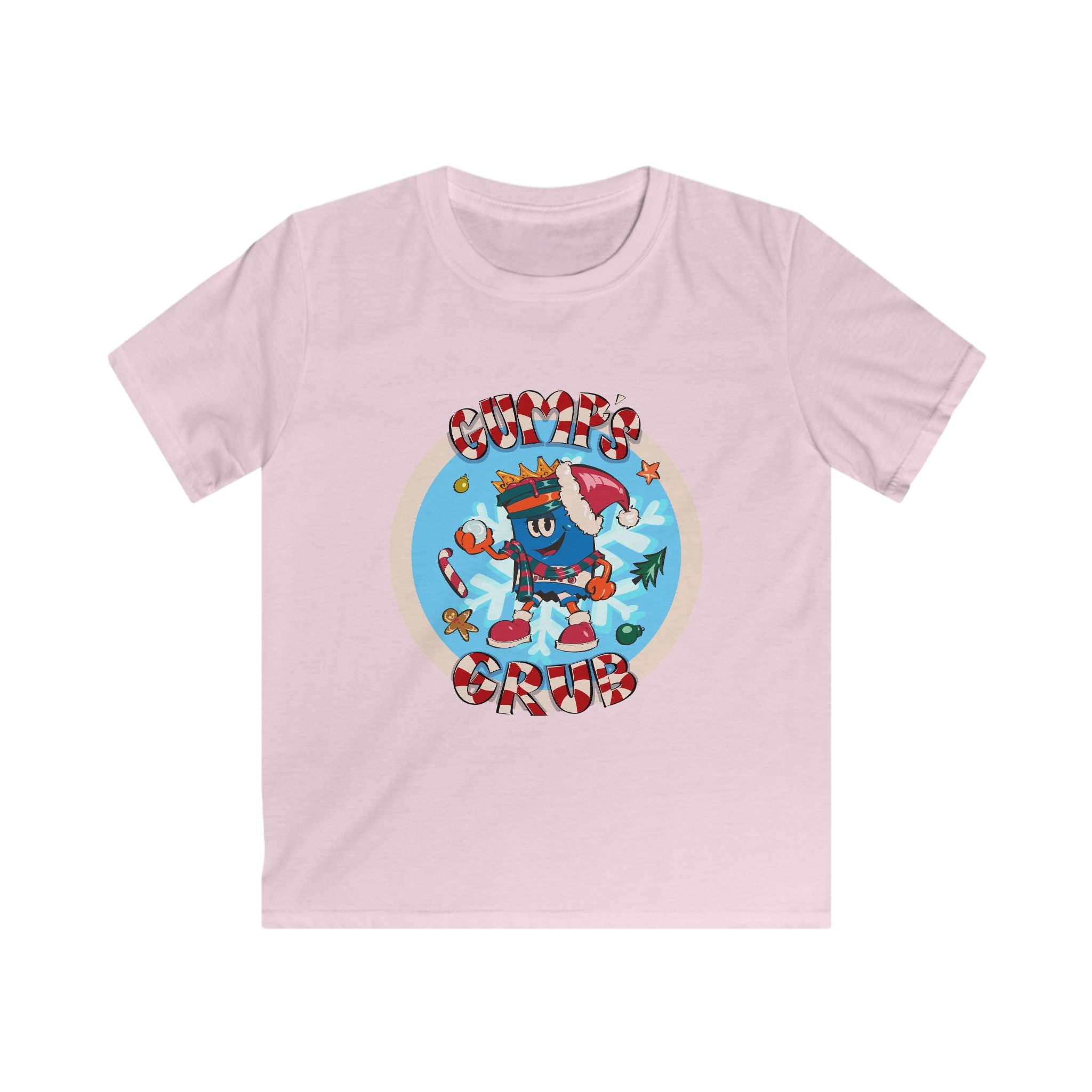 Kids Gumps Grub Christmas Logo Softstyle Graphic T-Shirt