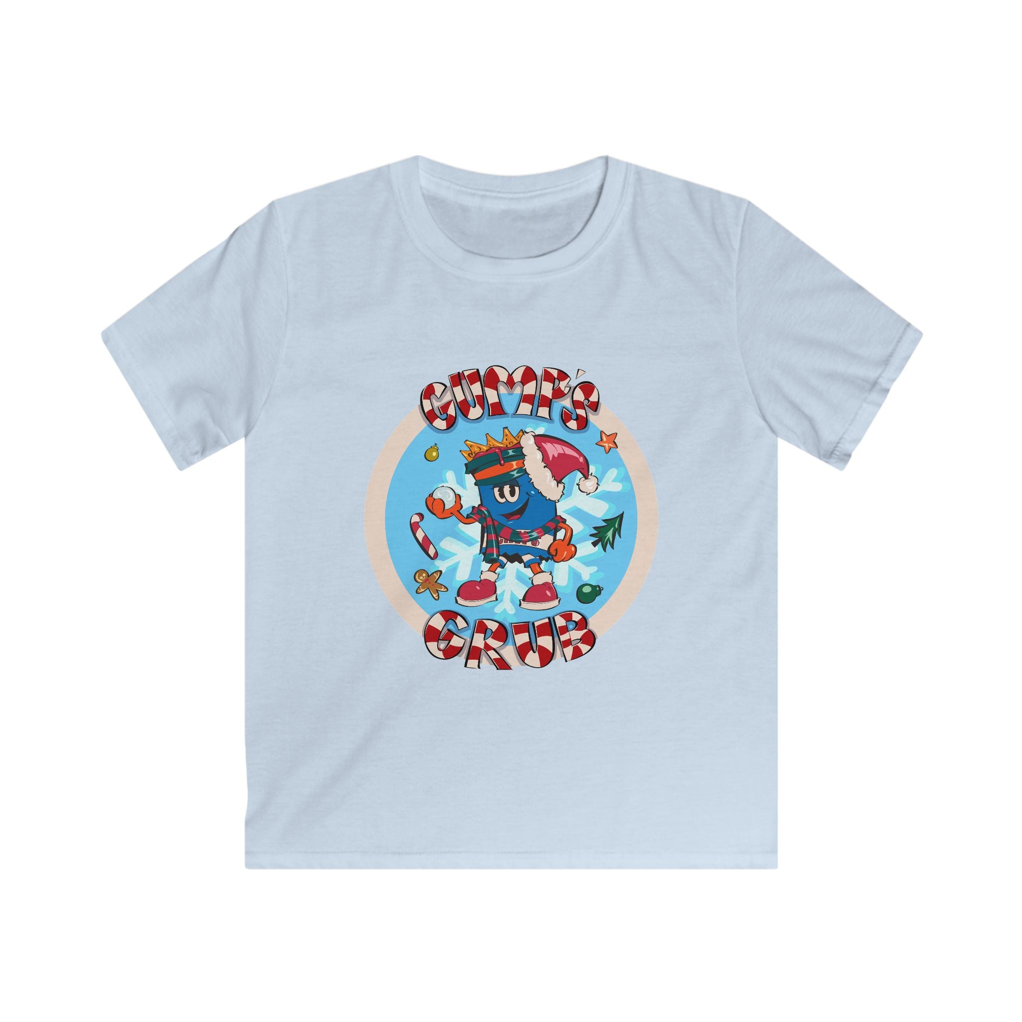 Kids Gumps Grub Christmas Logo Softstyle Graphic T-Shirt