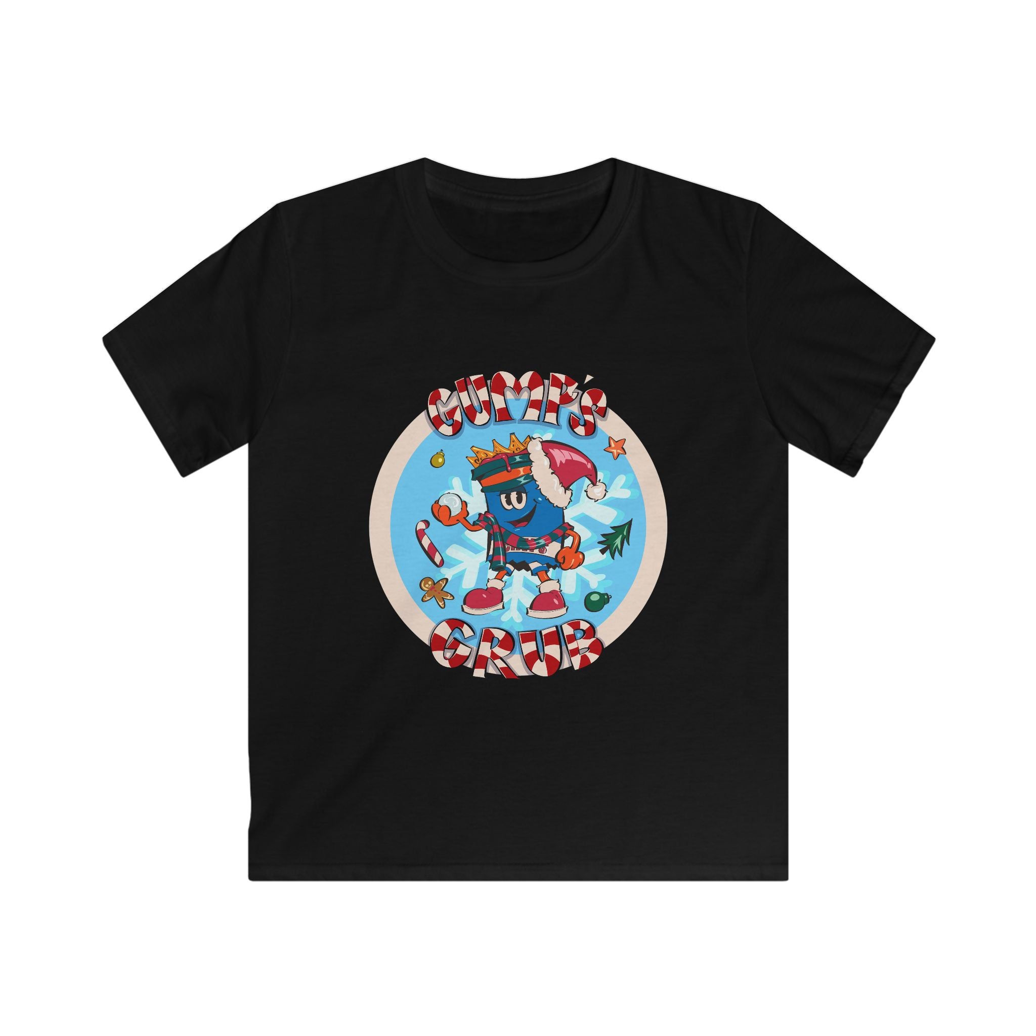 Kids Gumps Grub Christmas Logo Softstyle Graphic T-Shirt