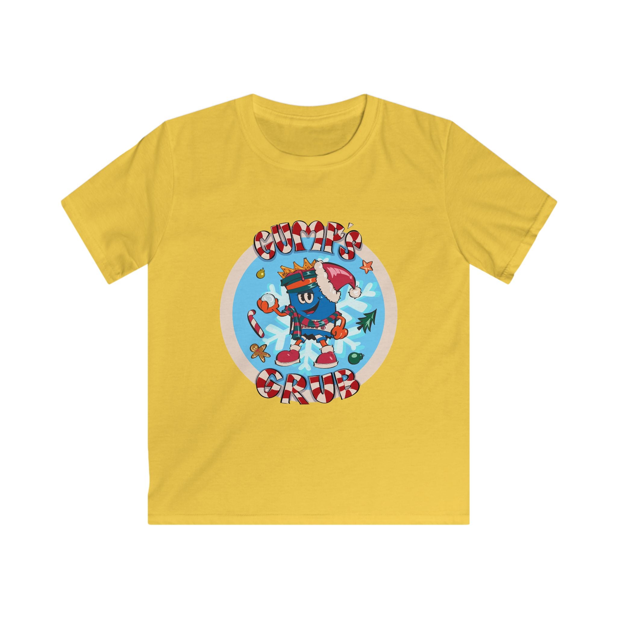 Kids Gumps Grub Christmas Logo Softstyle Graphic T-Shirt