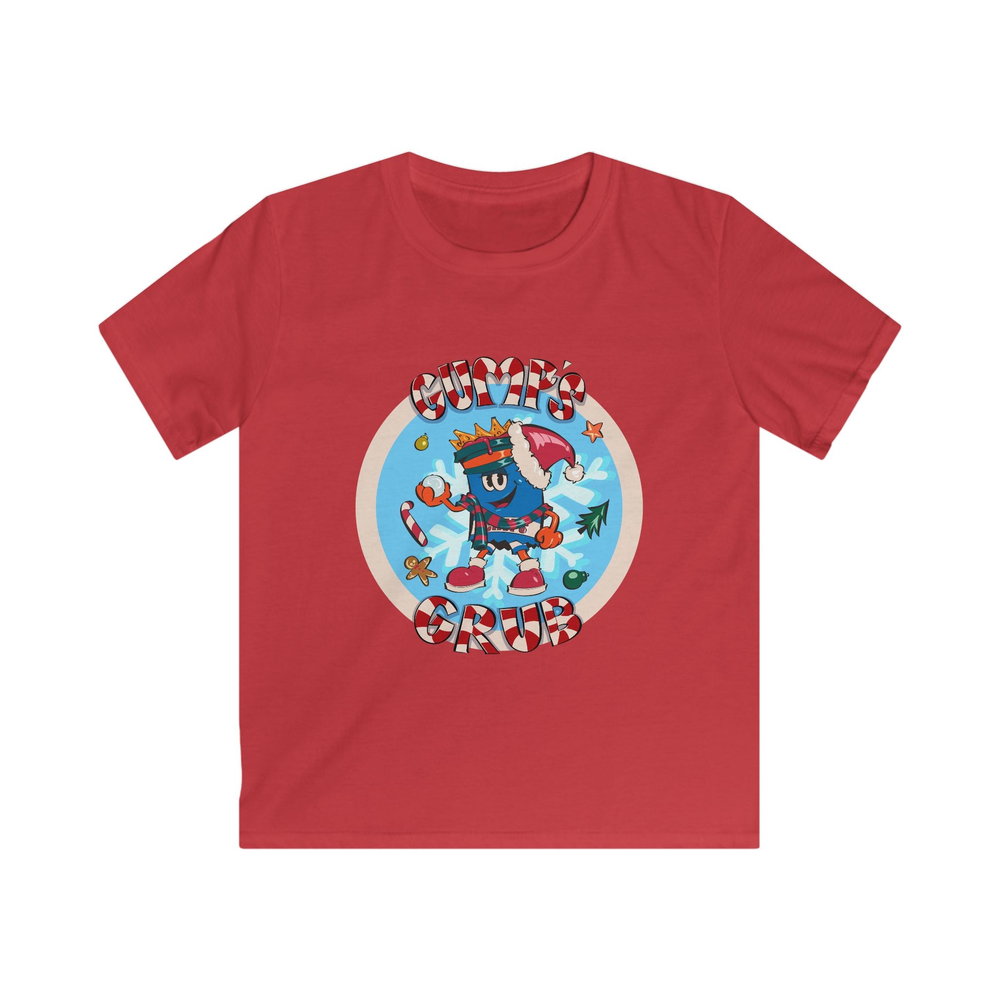 Kids Gumps Grub Christmas Logo Softstyle Graphic T-Shirt