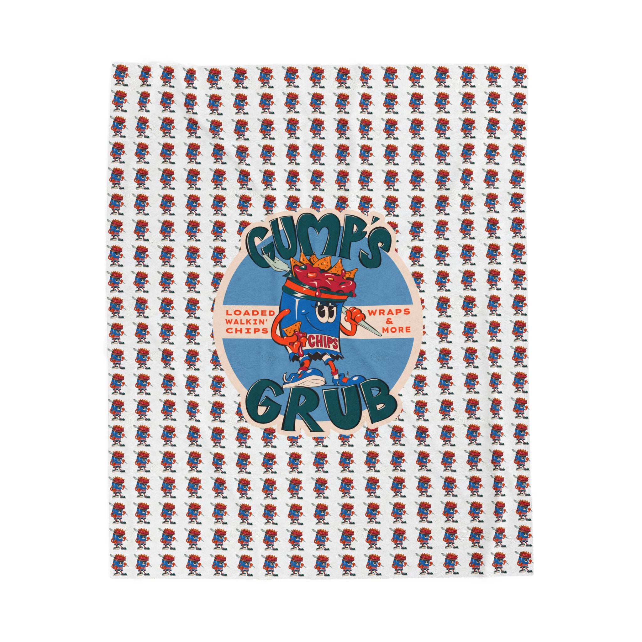 Velveteen Plush Blanket Mascot/Logo Combo