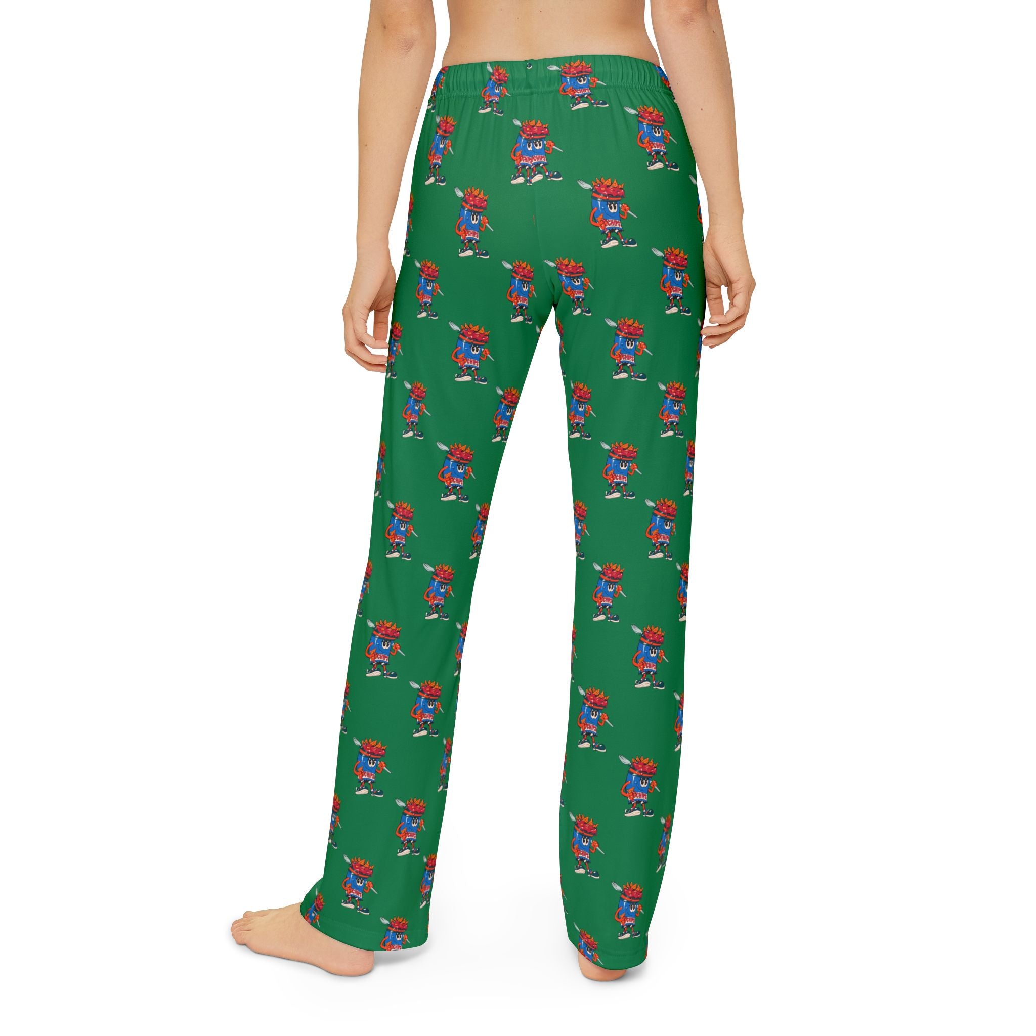 Kids Lounge Pants- Gump's Grub Mascot| Cozy Pajama Bottoms for Boys & Girls (Green)