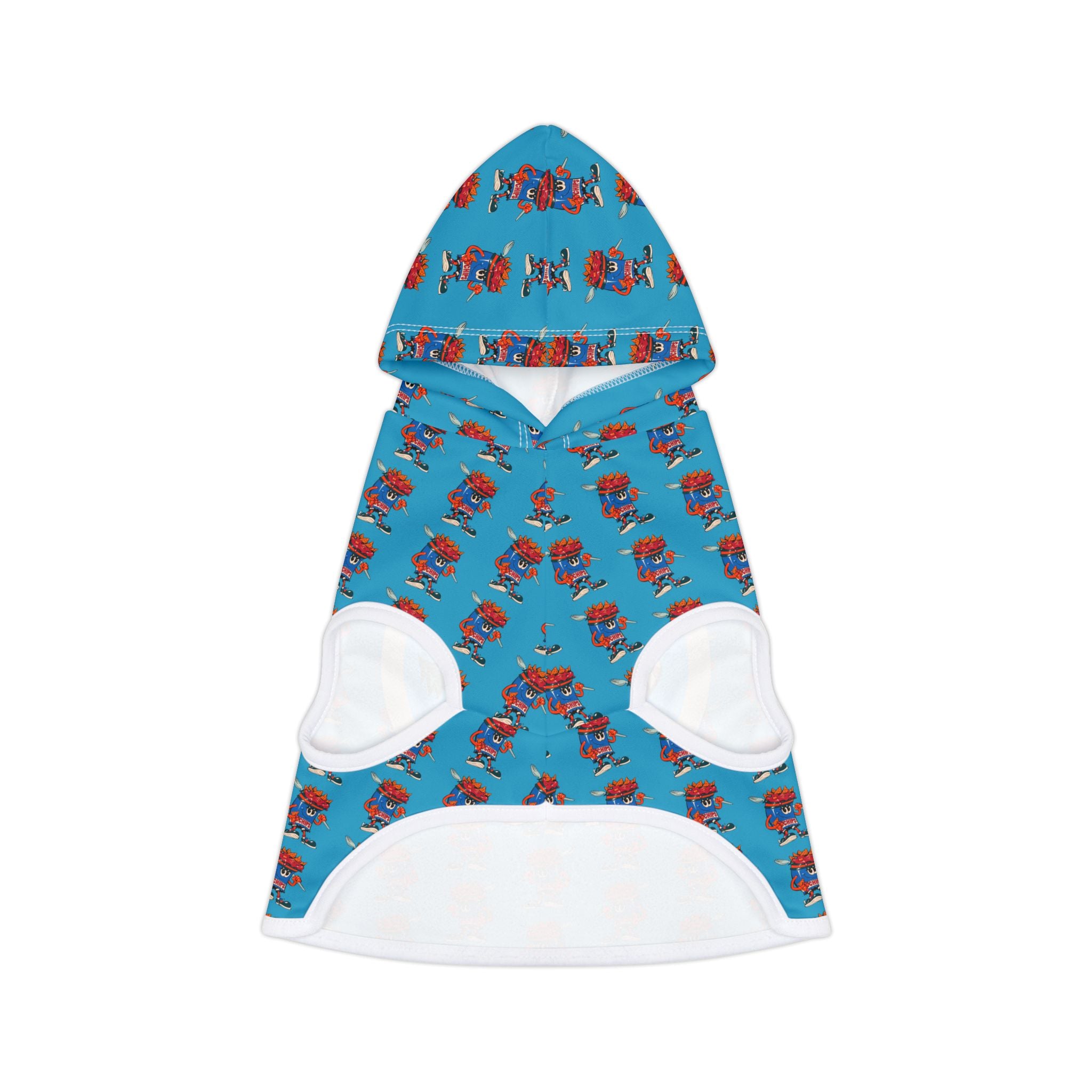 Pet Hoodie —Gump's Grub Christmas Logo/Mascot Pattern Dog Hoodie (Sapphire)