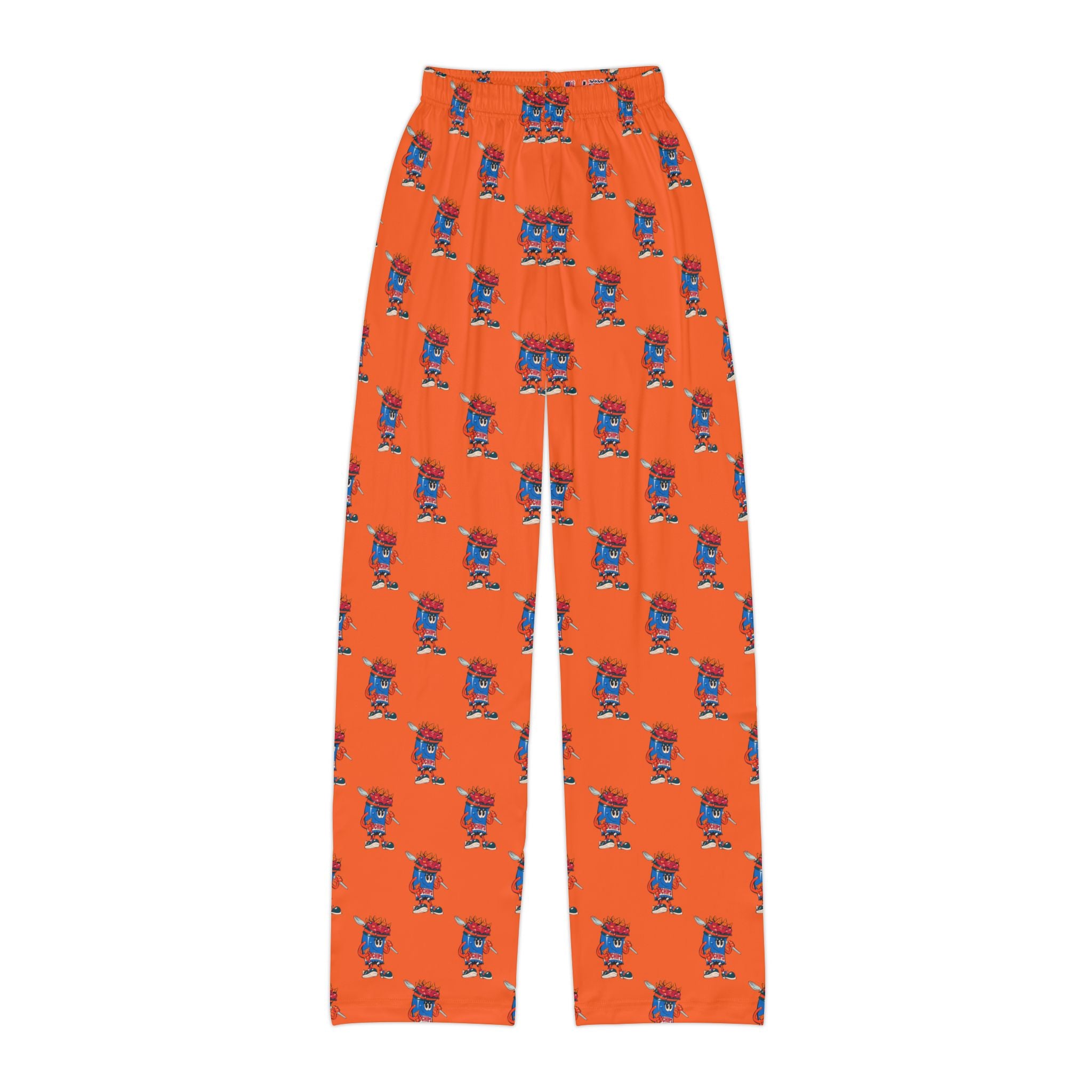 Kids Lounge Pants- Gump's Grub Mascot| Cozy Pajama Bottoms for Boys & Girls (Orange)