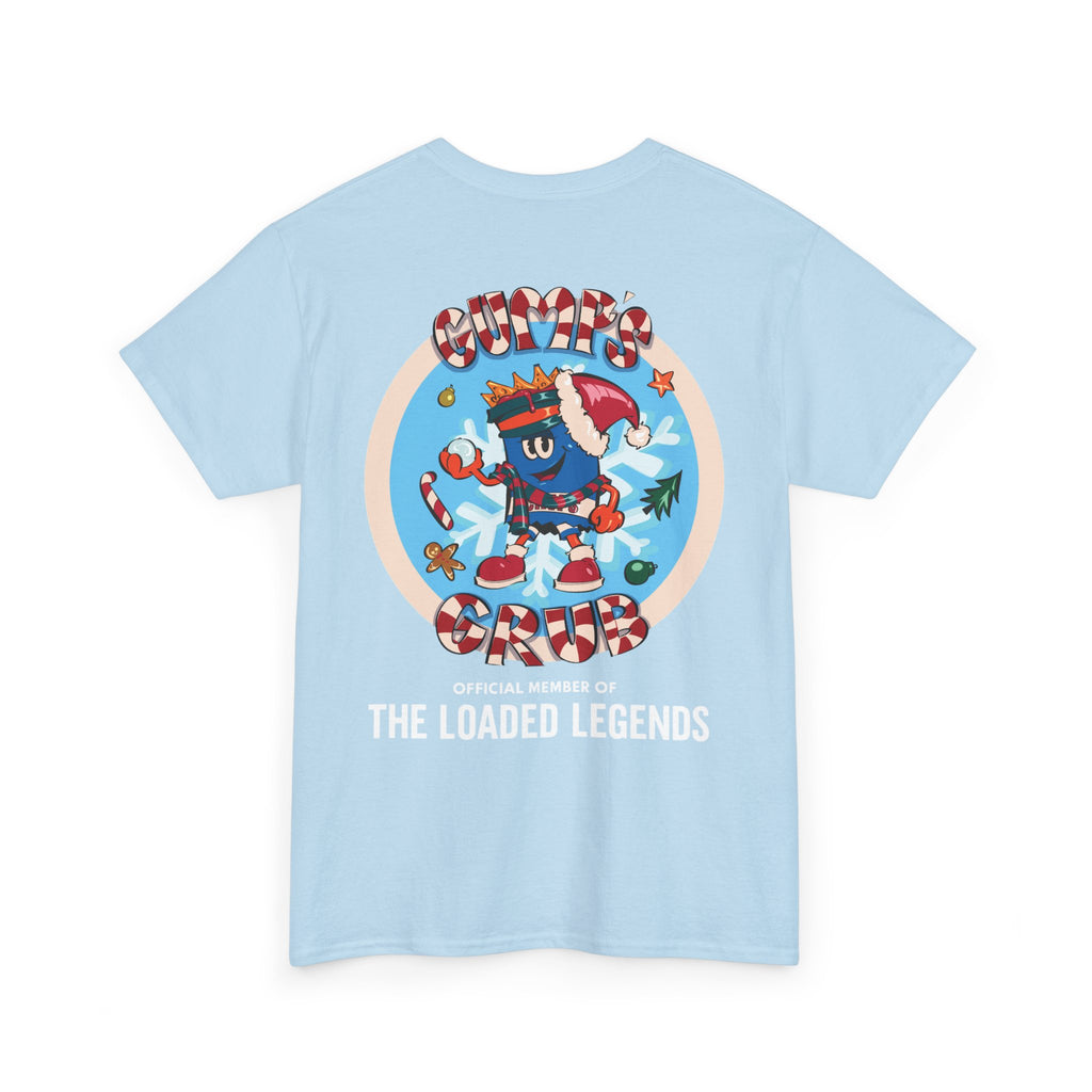 Gumps Grub Mascot/Christmas Logo: 'The Loaded Legeands' (white font)