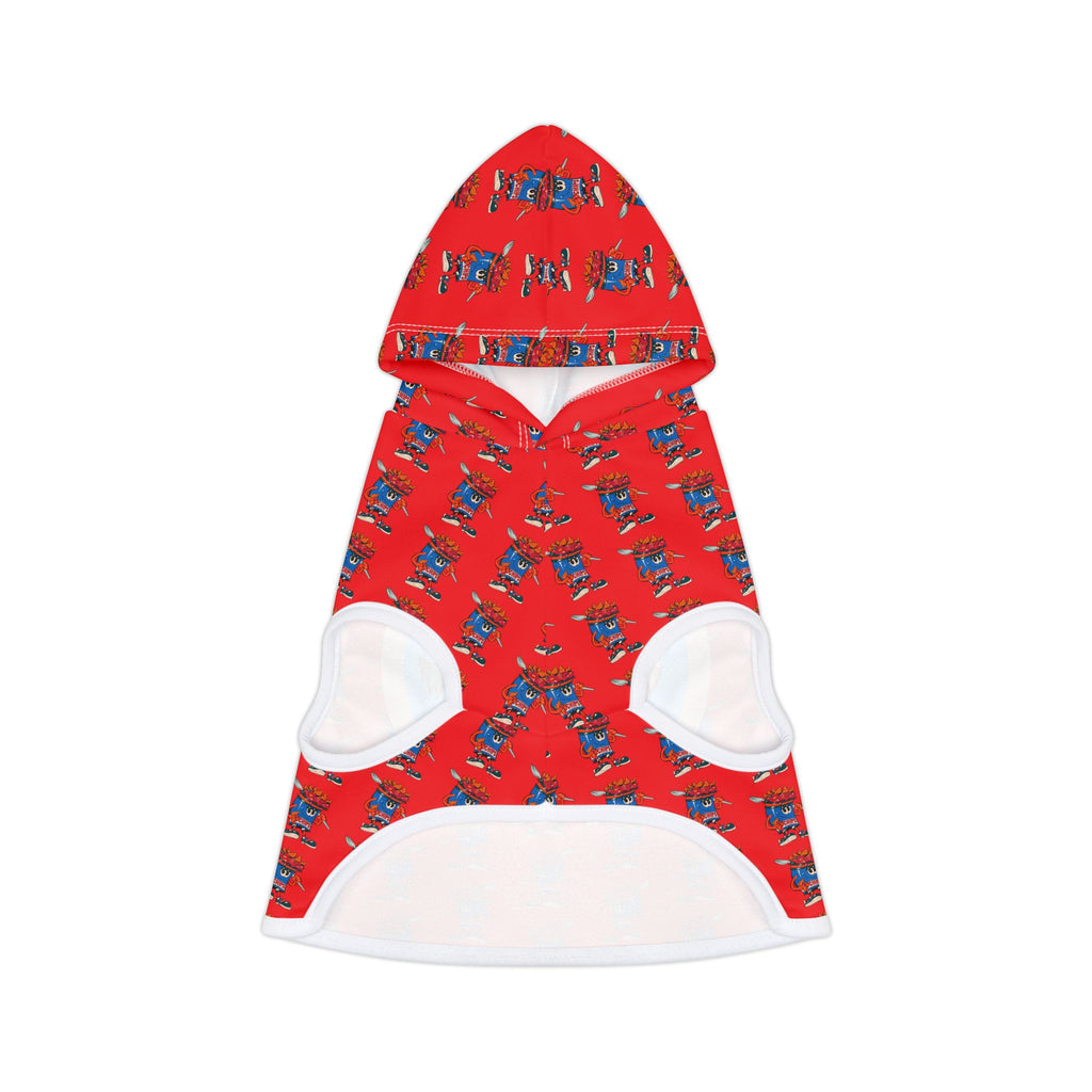 Pet Hoodie —Gump's Grub Christmas Logo/Mascot Pattern Dog Hoodie (Red)