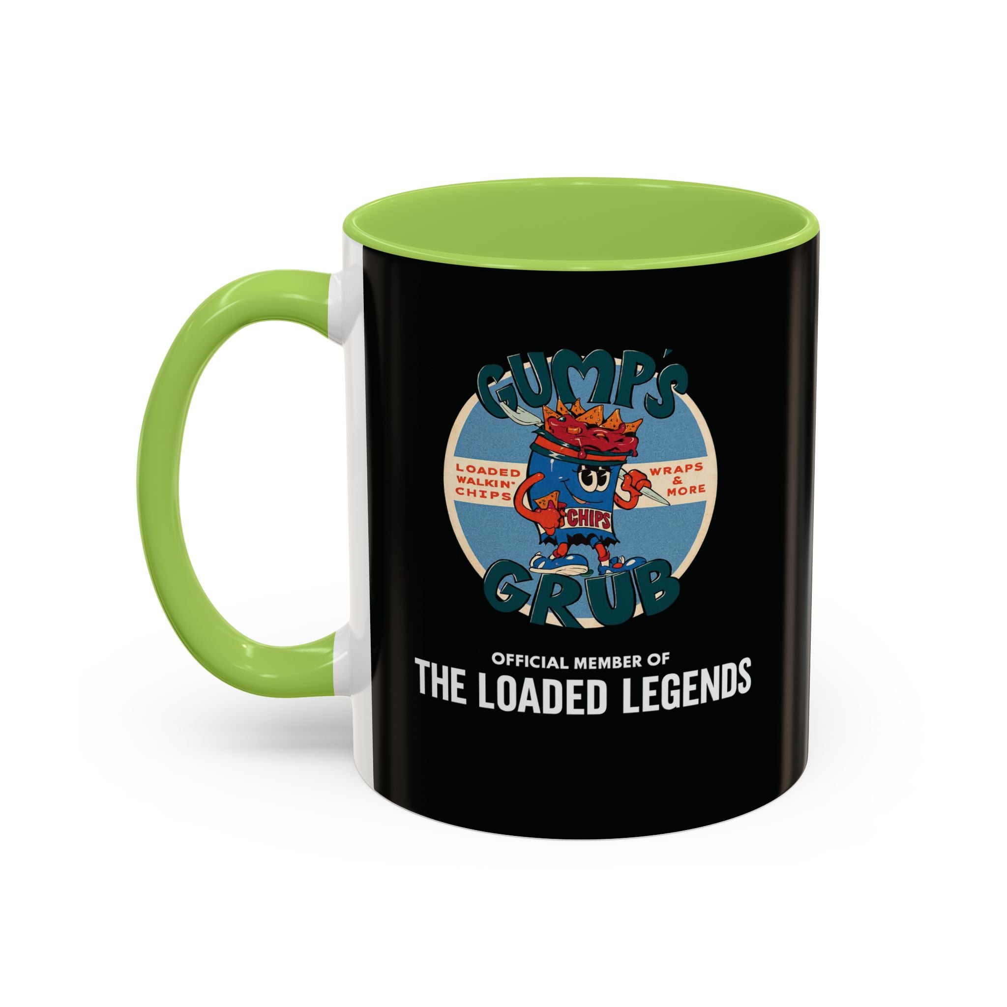 Snack Time Coffee Mug — Gump's Grub Mascot Accent Mug (11/15oz)