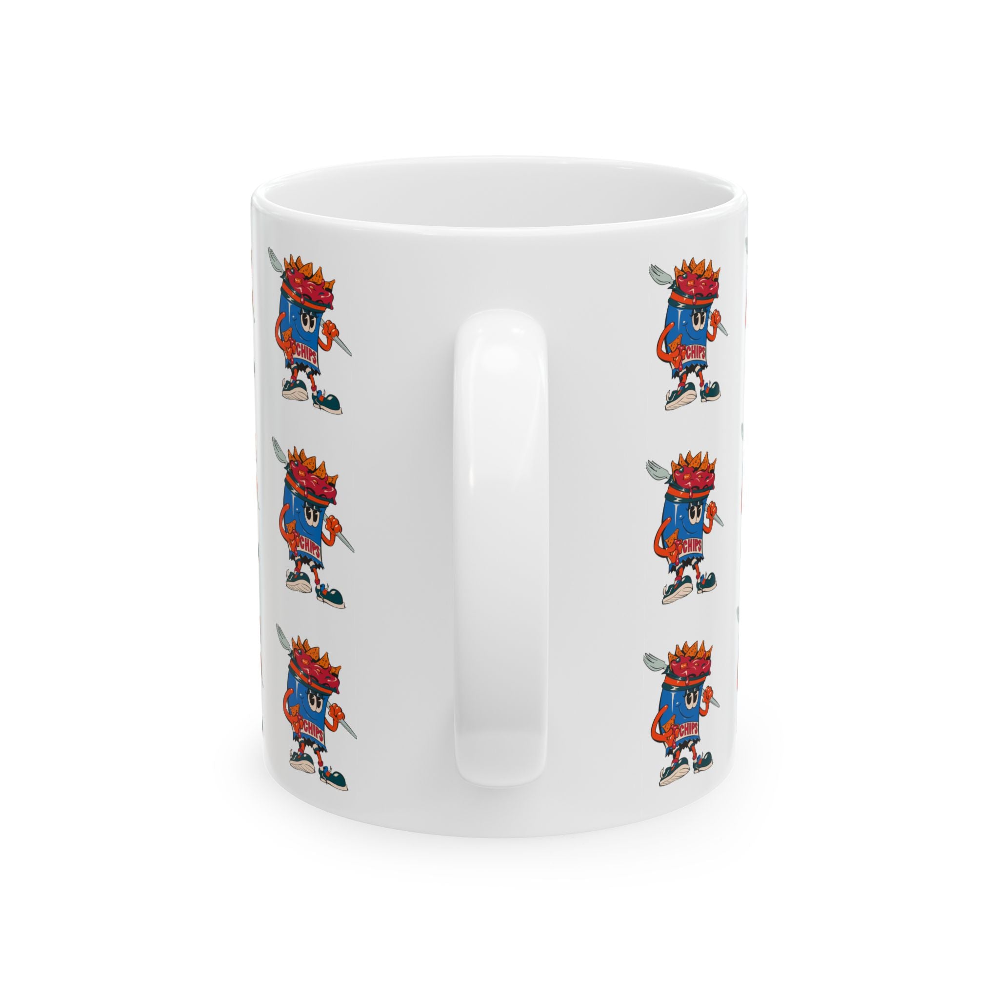 Patterned Ceramic Mug — Gumps Grub Mascot Pattern (11oz, 15oz)