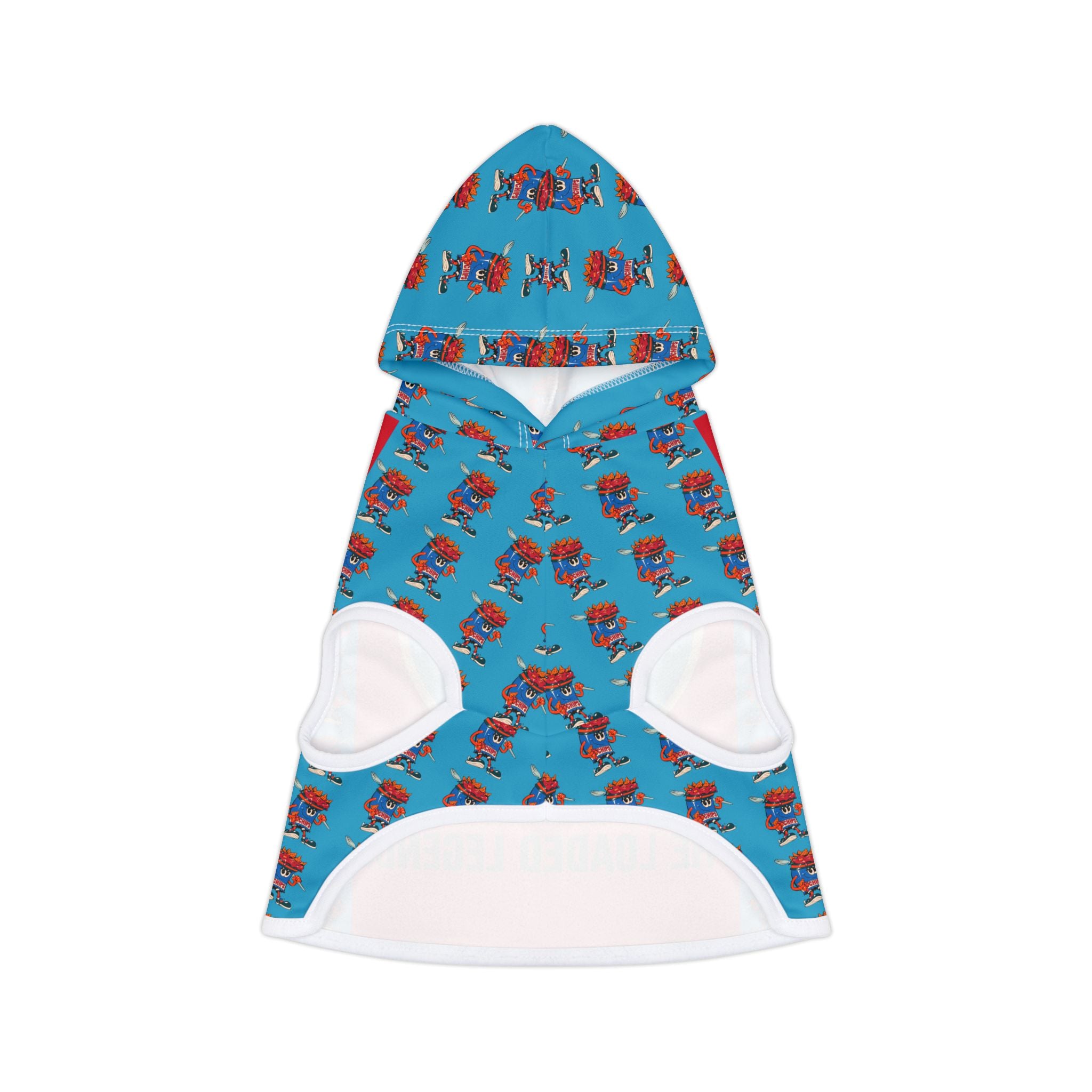 Pet Hoodie —Gump's Grub Logo/Mascot Pattern Dog Hoodie (Blue)
