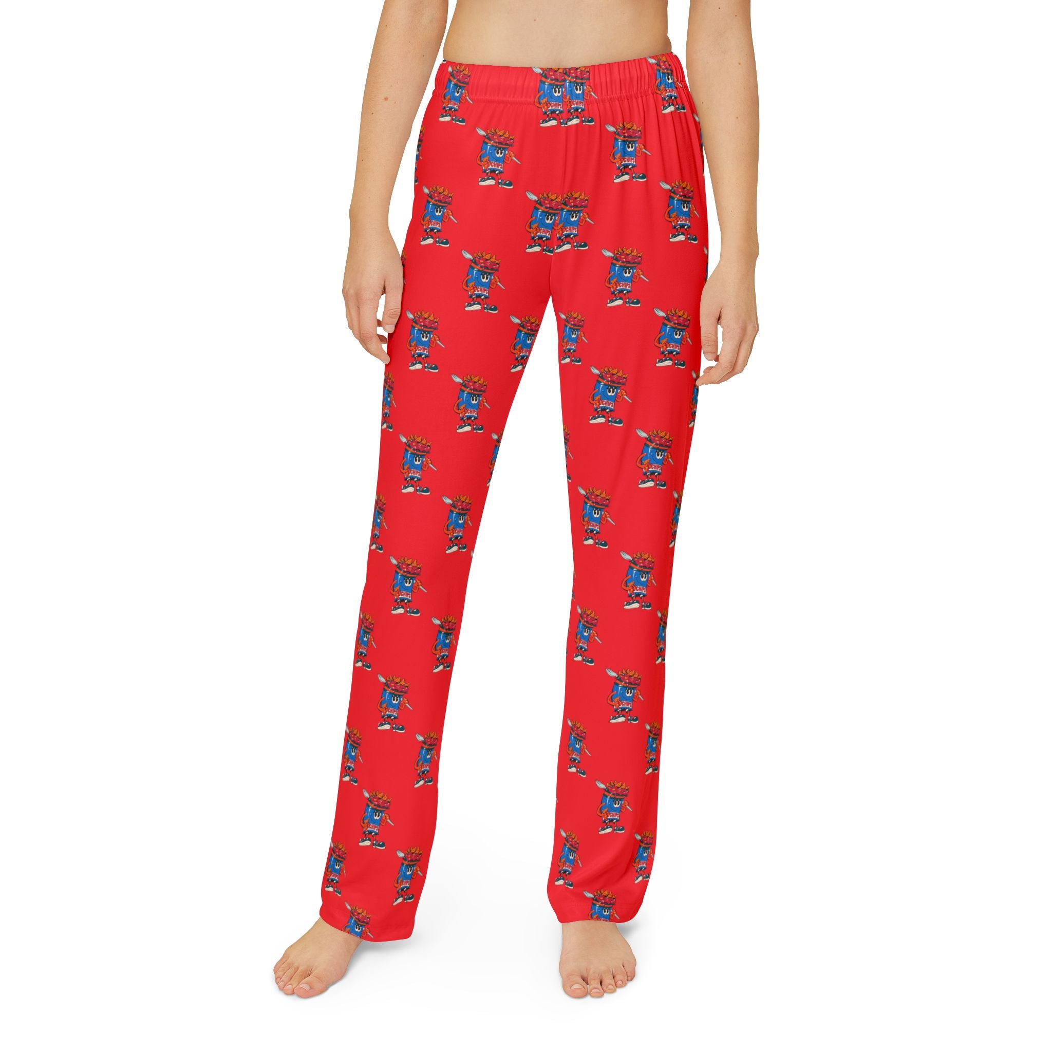 Kids Lounge Pants- Gump's Grub Mascot| Cozy Pajama Bottoms for Boys & Girls (Red)