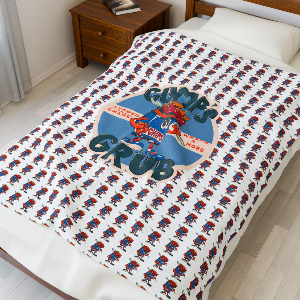 Velveteen Plush Blanket Mascot/Logo Combo