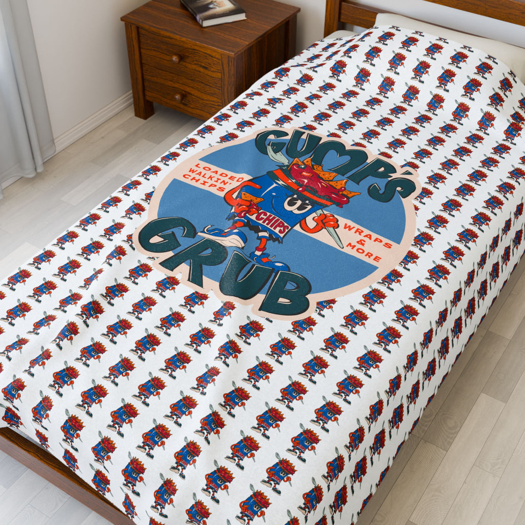 Velveteen Plush Blanket Mascot/Logo Combo