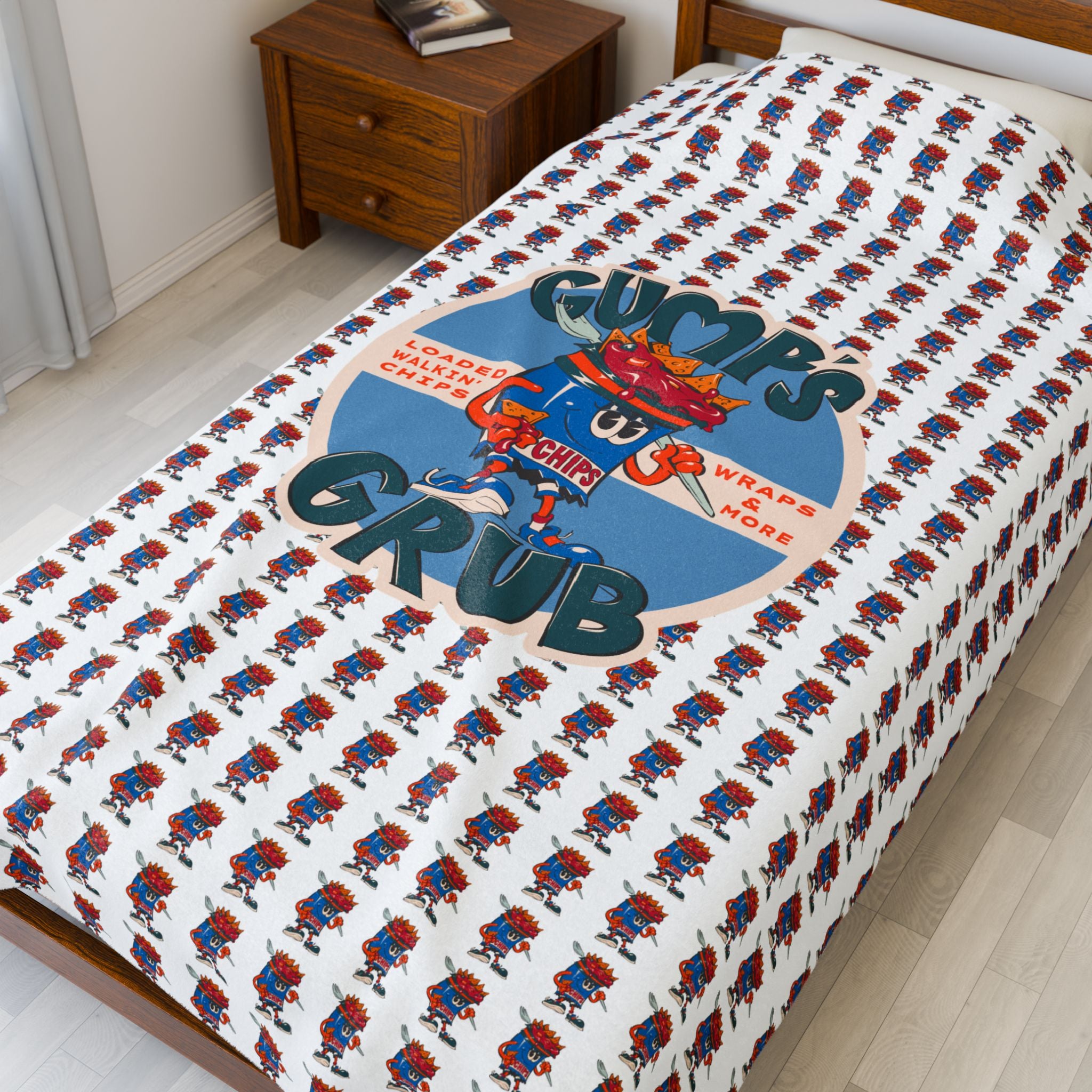 Velveteen Plush Blanket Mascot/Logo Combo