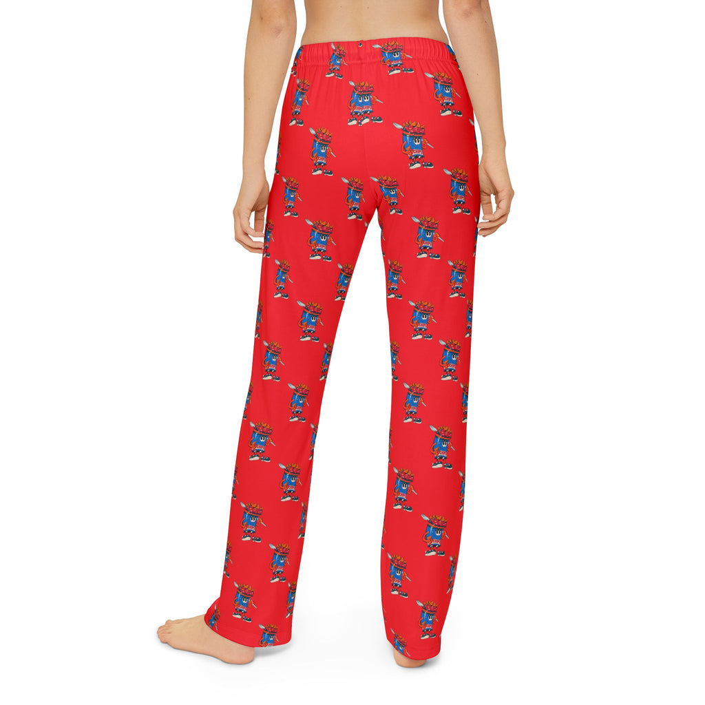 Kids Lounge Pants- Gump's Grub Mascot| Cozy Pajama Bottoms for Boys & Girls (Red)