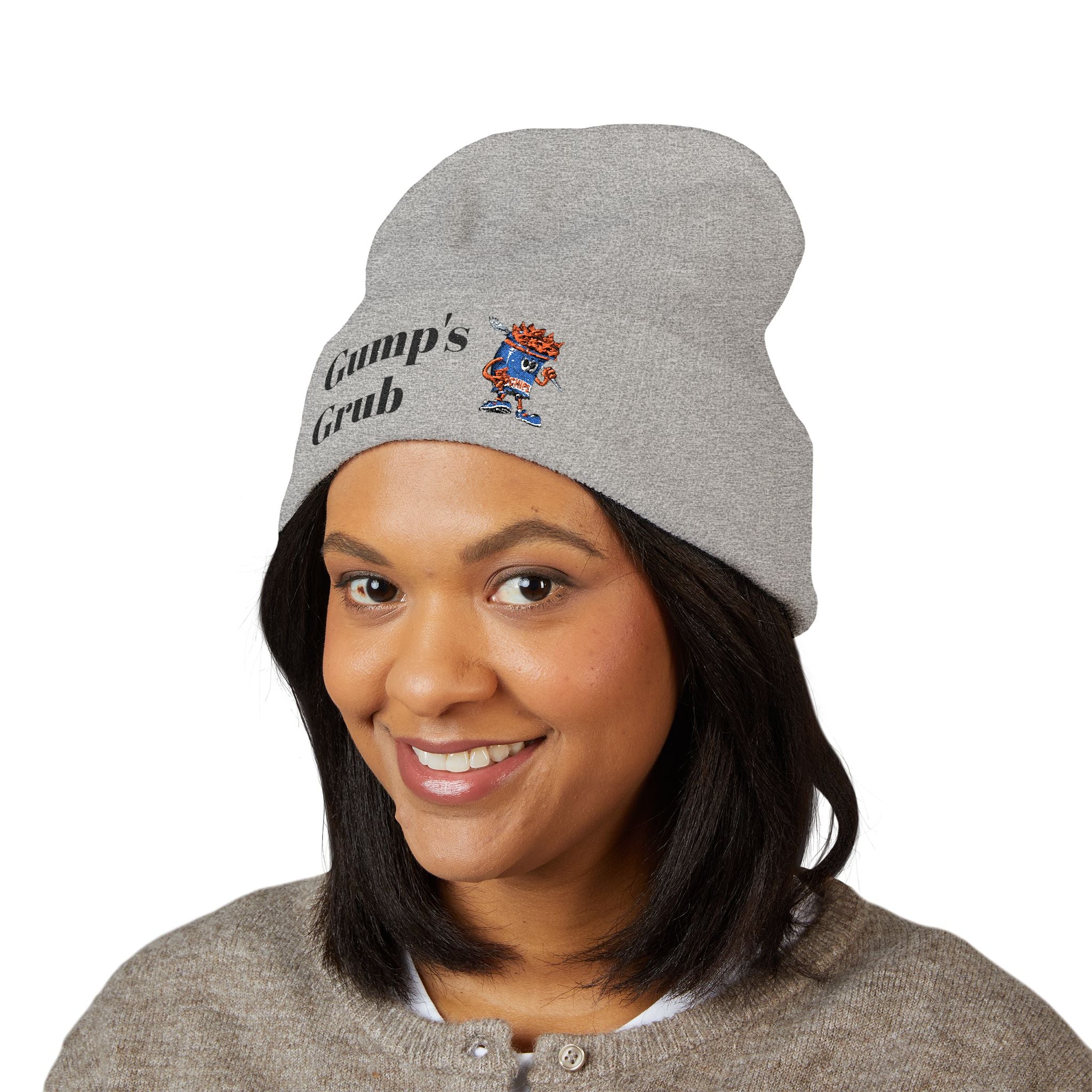 Gump's Grub Embroidered Cuffed Beanie