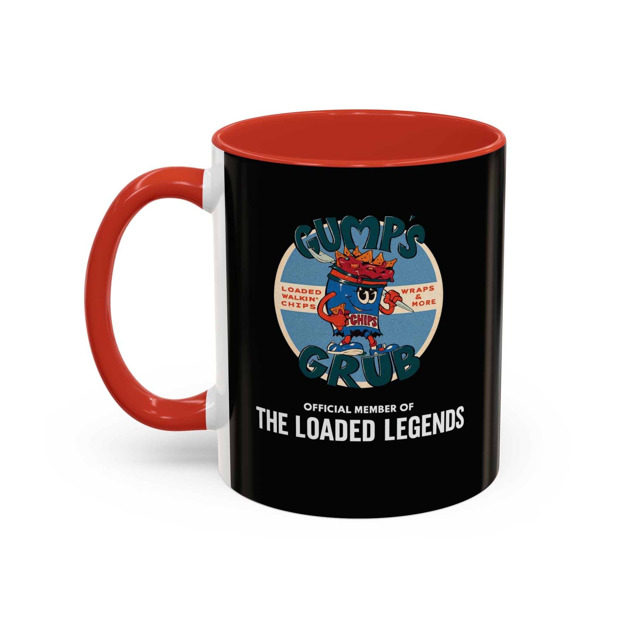 Snack Time Coffee Mug — Gump's Grub Mascot Accent Mug (11/15oz)