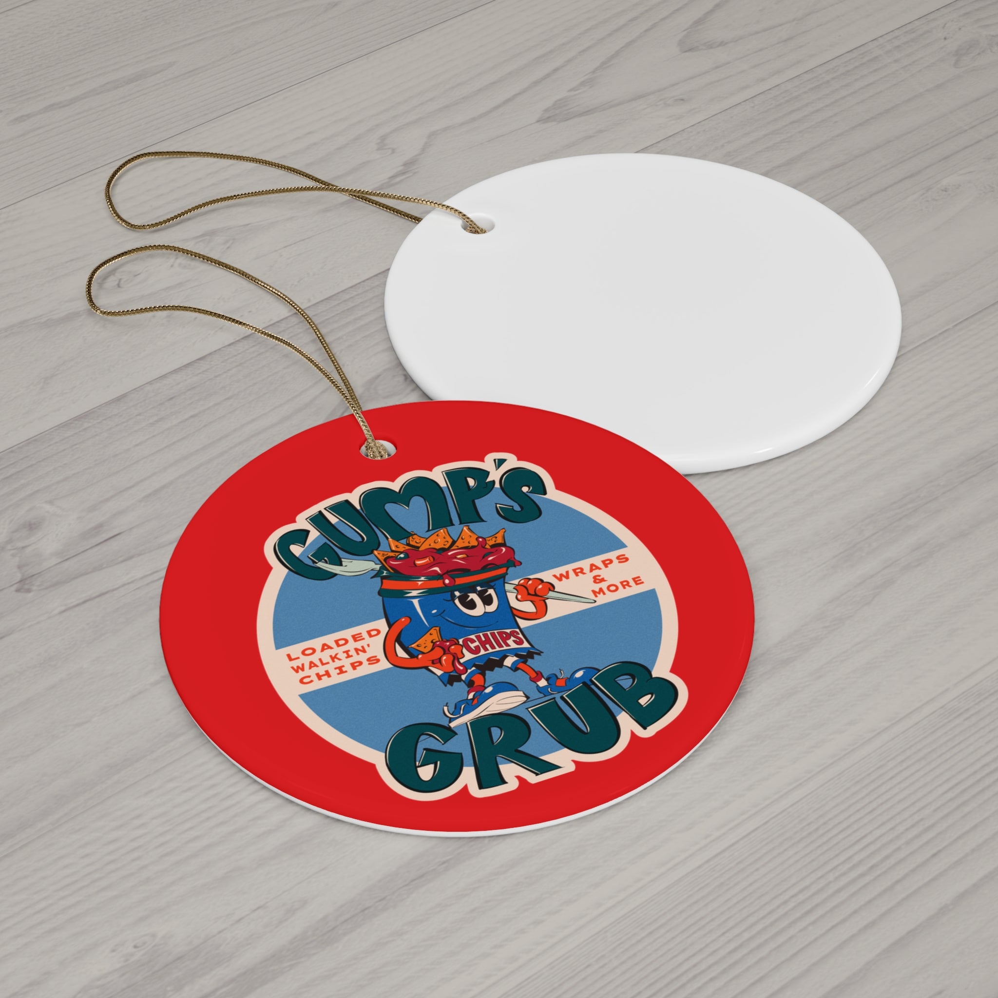 Ceramic Ornament — Gump's Grub Logo Holiday Ornament