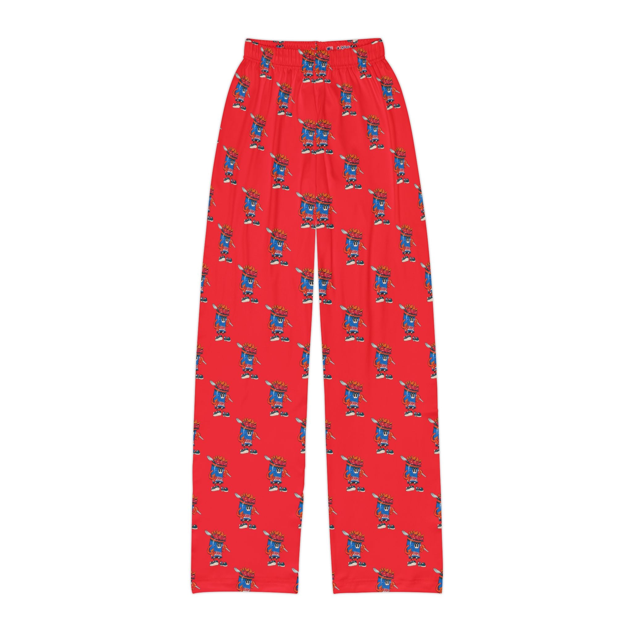Kids Lounge Pants- Gump's Grub Mascot| Cozy Pajama Bottoms for Boys & Girls (Red)