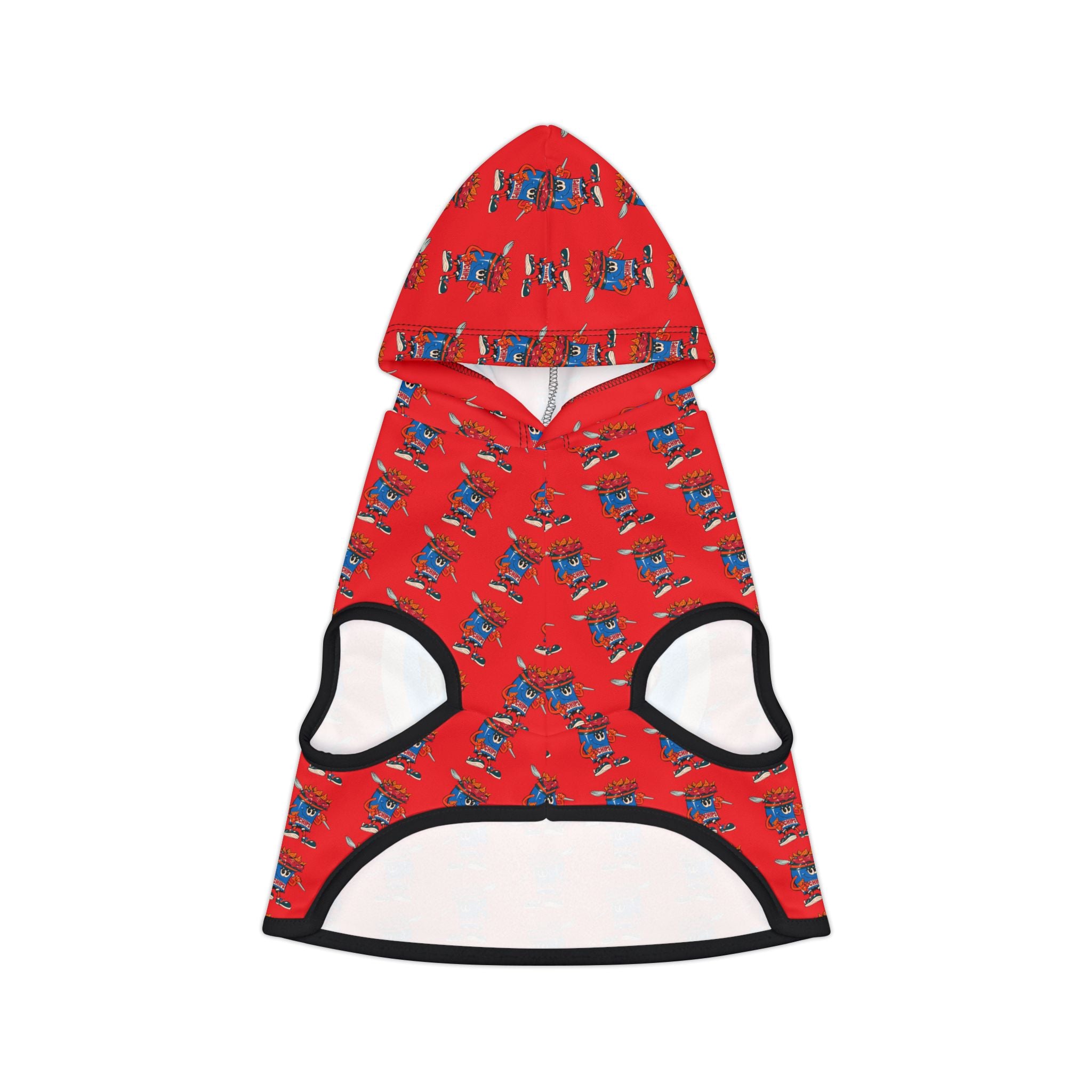 Pet Hoodie —Gump's Grub Christmas Logo/Mascot Pattern Dog Hoodie (Red)