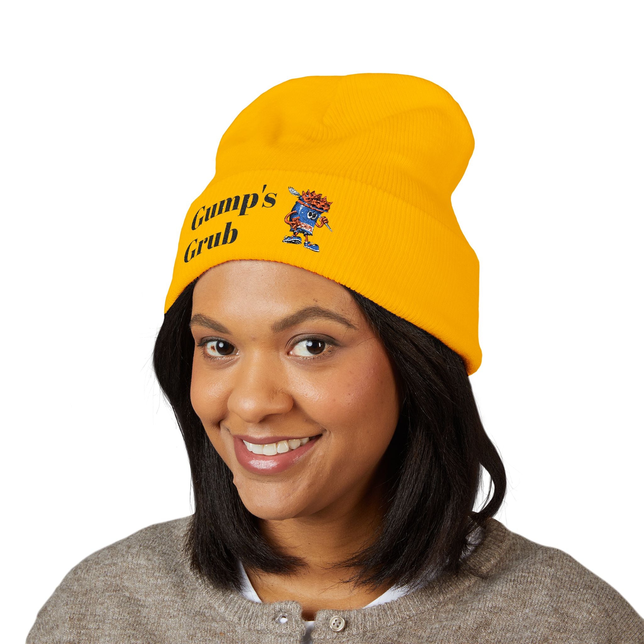 Gump's Grub Embroidered Cuffed Beanie