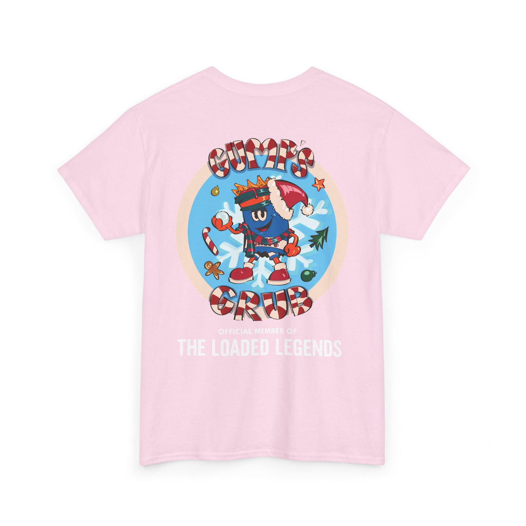 Gumps Grub Mascot/Christmas Logo: 'The Loaded Legeands' (white font)