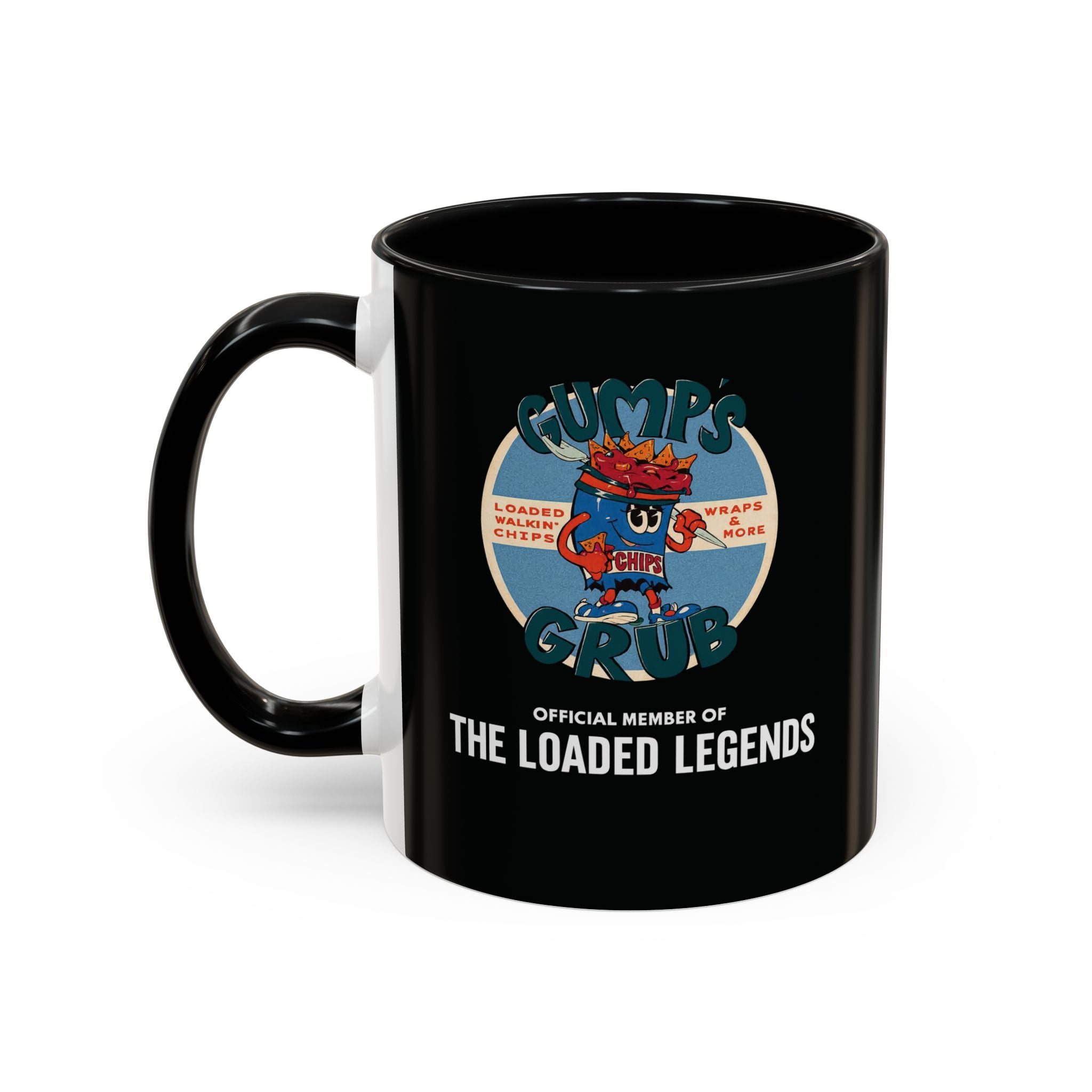 Snack Time Coffee Mug — Gump's Grub Mascot Accent Mug (11/15oz)