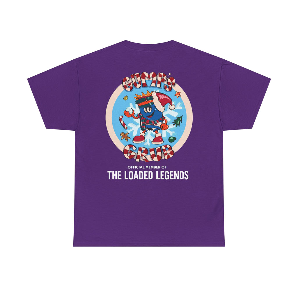 Gumps Grub Mascot/Christmas Logo: 'The Loaded Legeands' (white font)