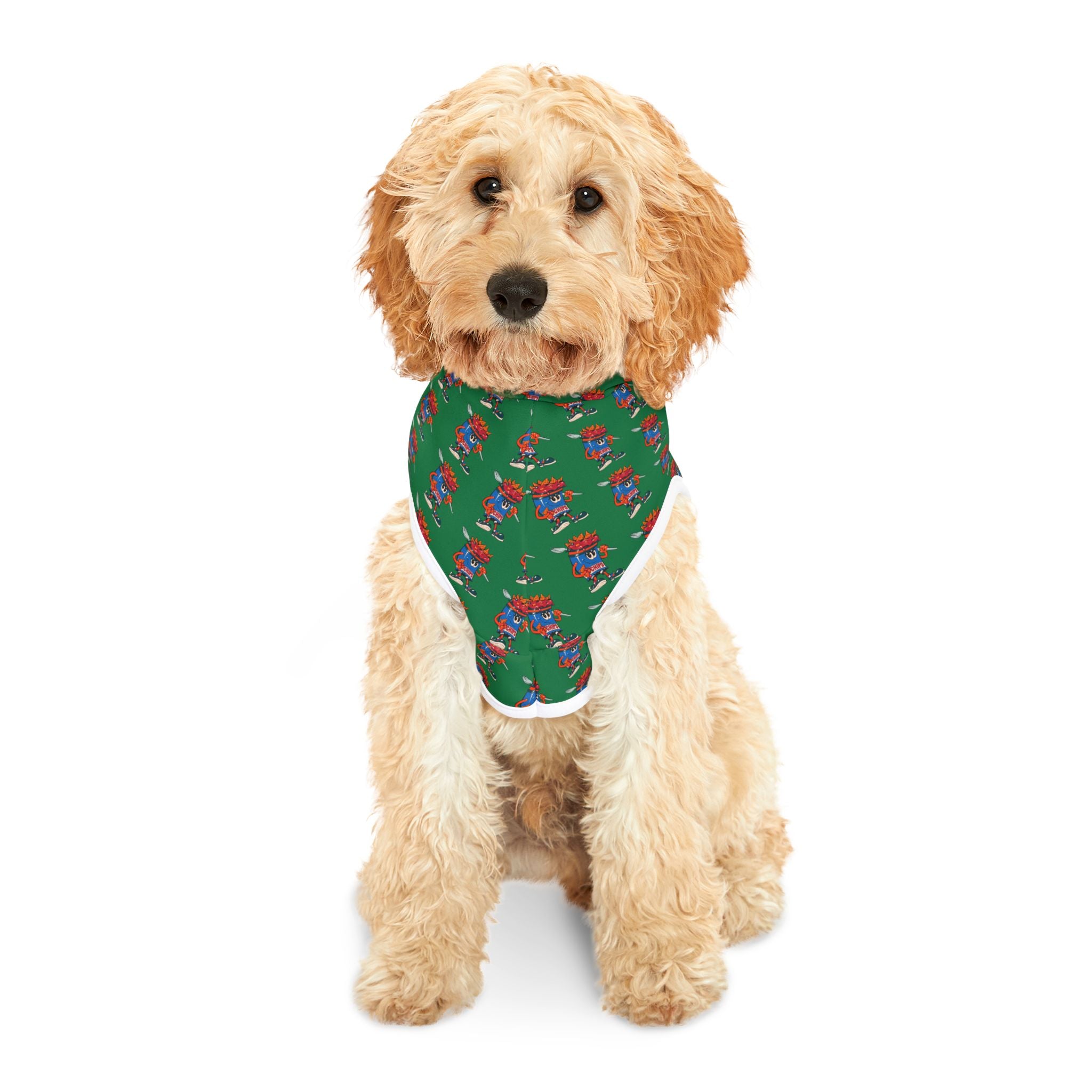 Pet Hoodie —Gump's Grub Christmas Logo/Mascot Pattern Dog Hoodie (Black)