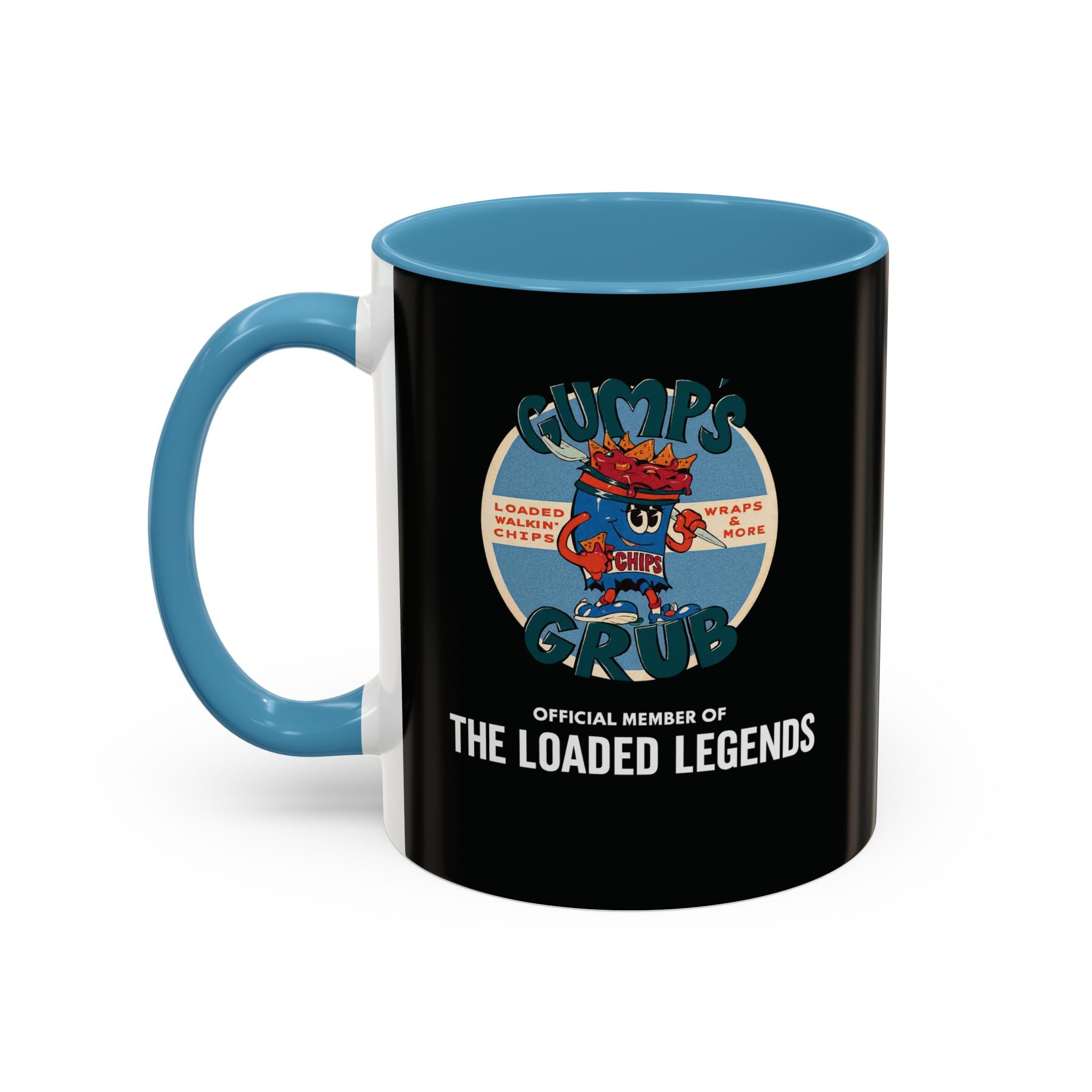 Snack Time Coffee Mug — Gump's Grub Mascot Accent Mug (11/15oz)