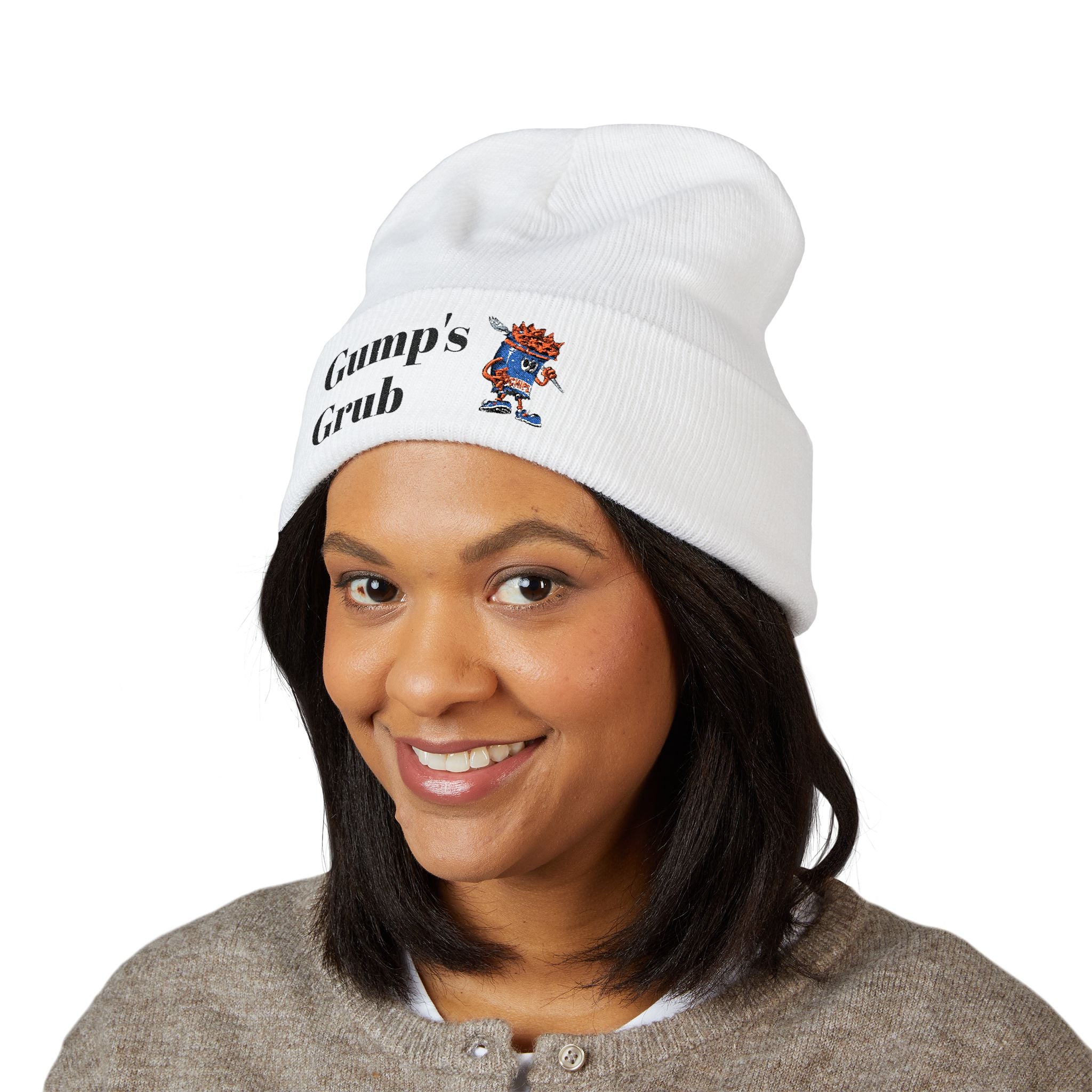 Gump's Grub Embroidered Cuffed Beanie