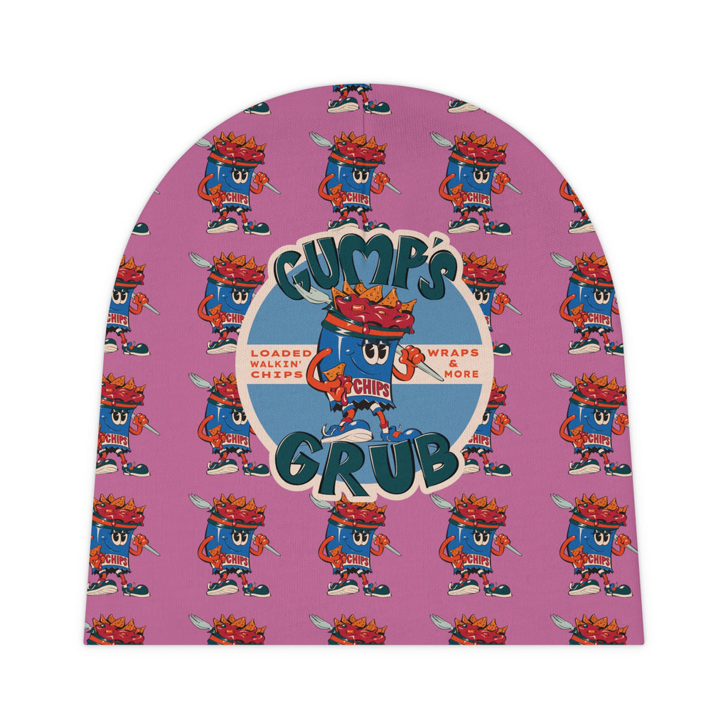 Baby Beanie — Gump's Grub All‑Over Print Infant Hat Mascot/Logo Combo