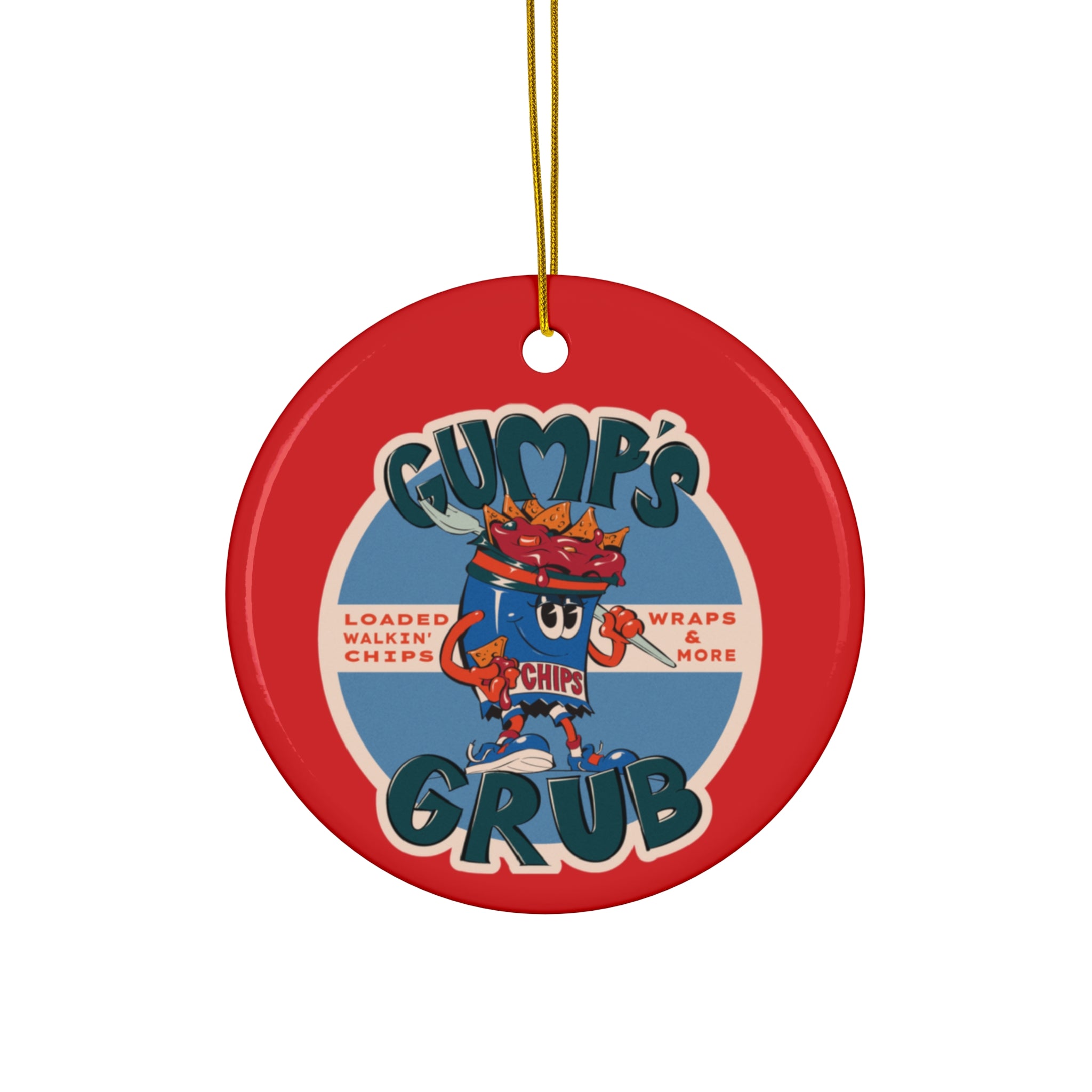 Ceramic Ornament — Gump's Grub Logo Holiday Ornament