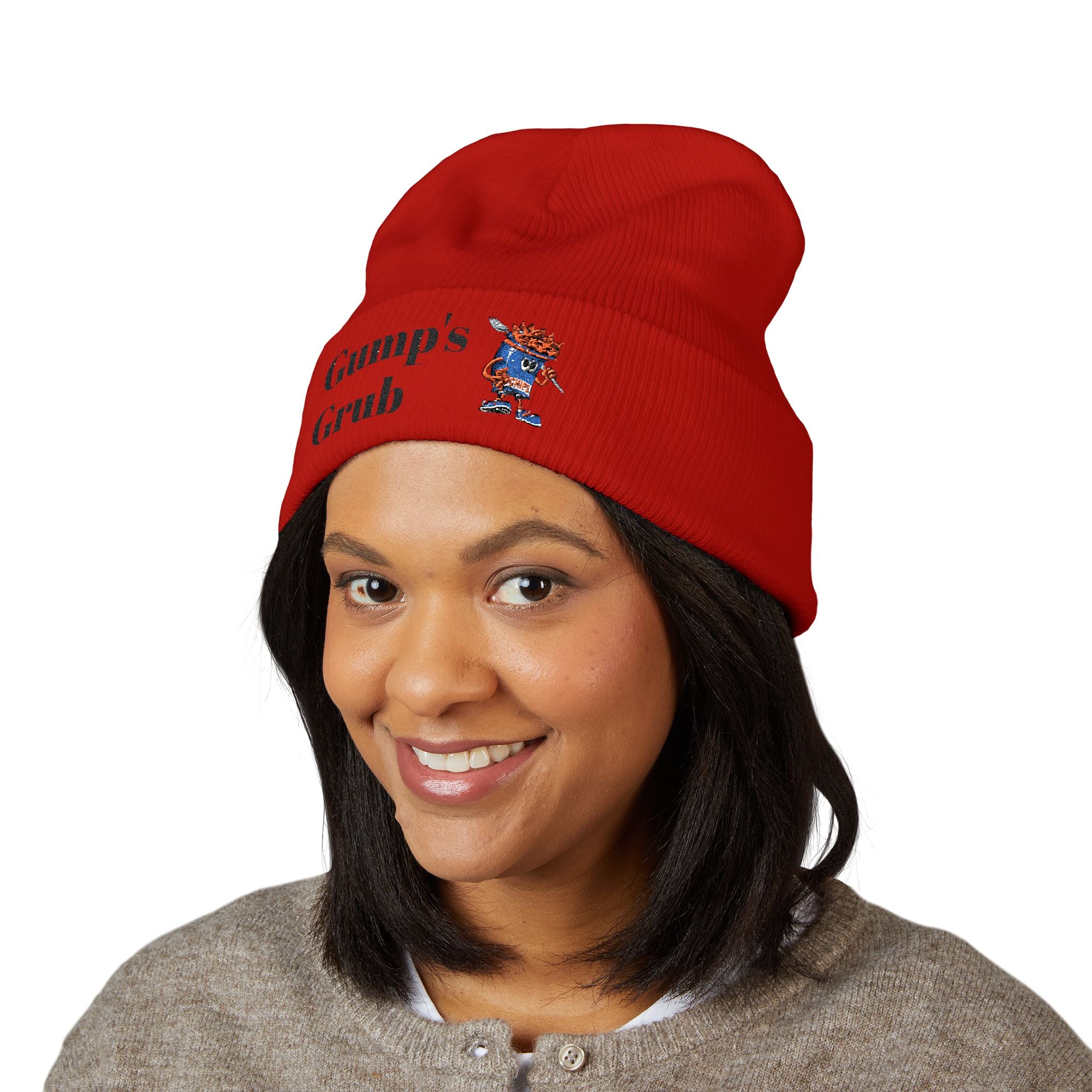 Gump's Grub Embroidered Cuffed Beanie
