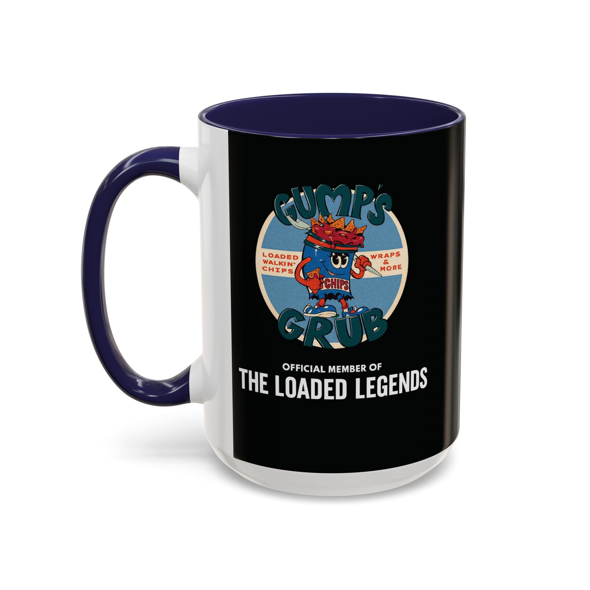 Snack Time Coffee Mug — Gump's Grub Mascot Accent Mug (11/15oz)