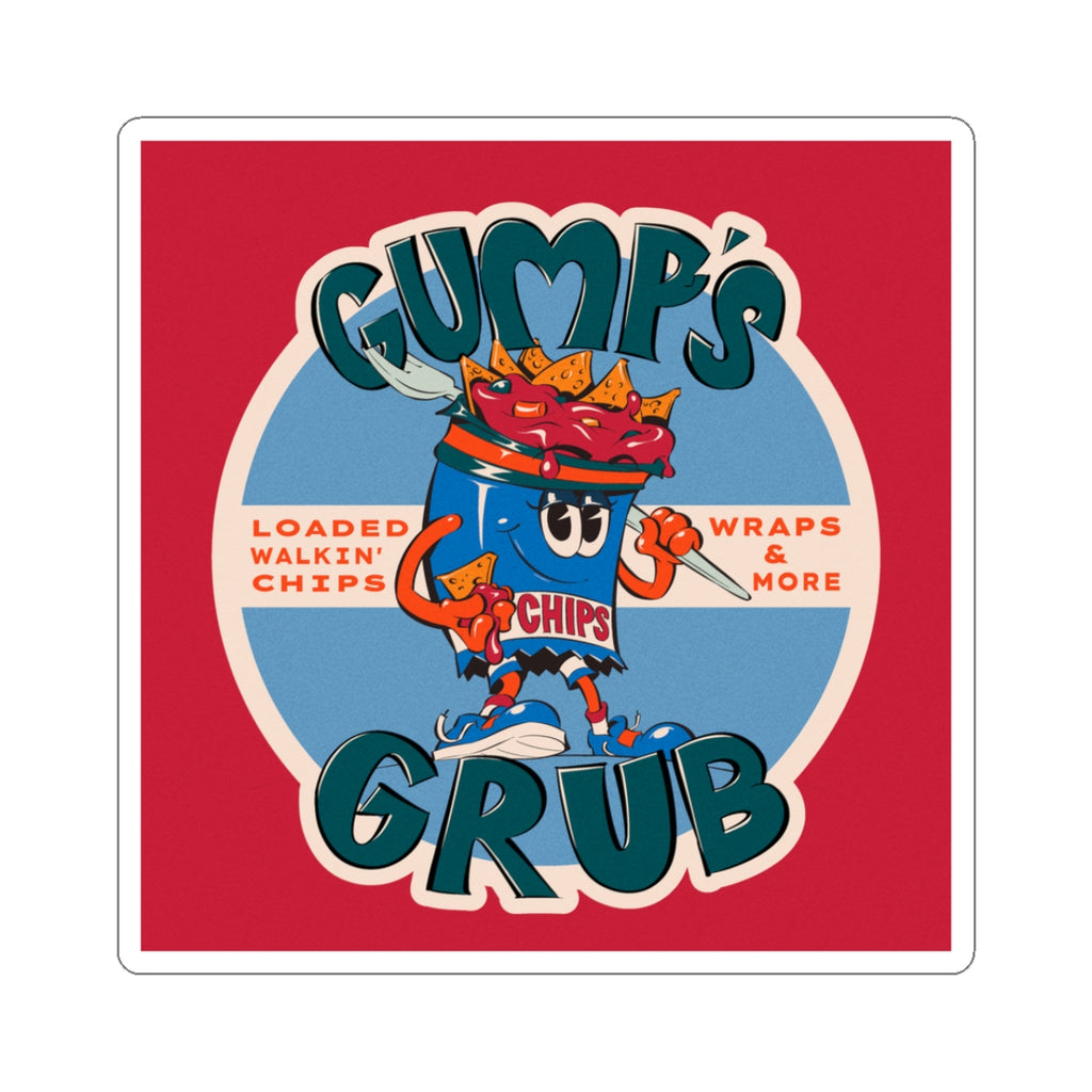 Gump's Grub Kiss-Cut Sticker (Logo)