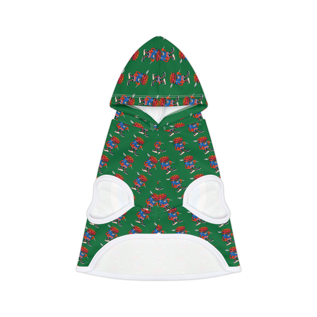 Pet Hoodie —Gump's Grub Christmas Logo/Mascot Pattern Dog Hoodie (Black)