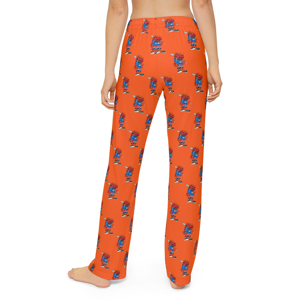 Kids Lounge Pants- Gump's Grub Mascot| Cozy Pajama Bottoms for Boys & Girls (Orange)
