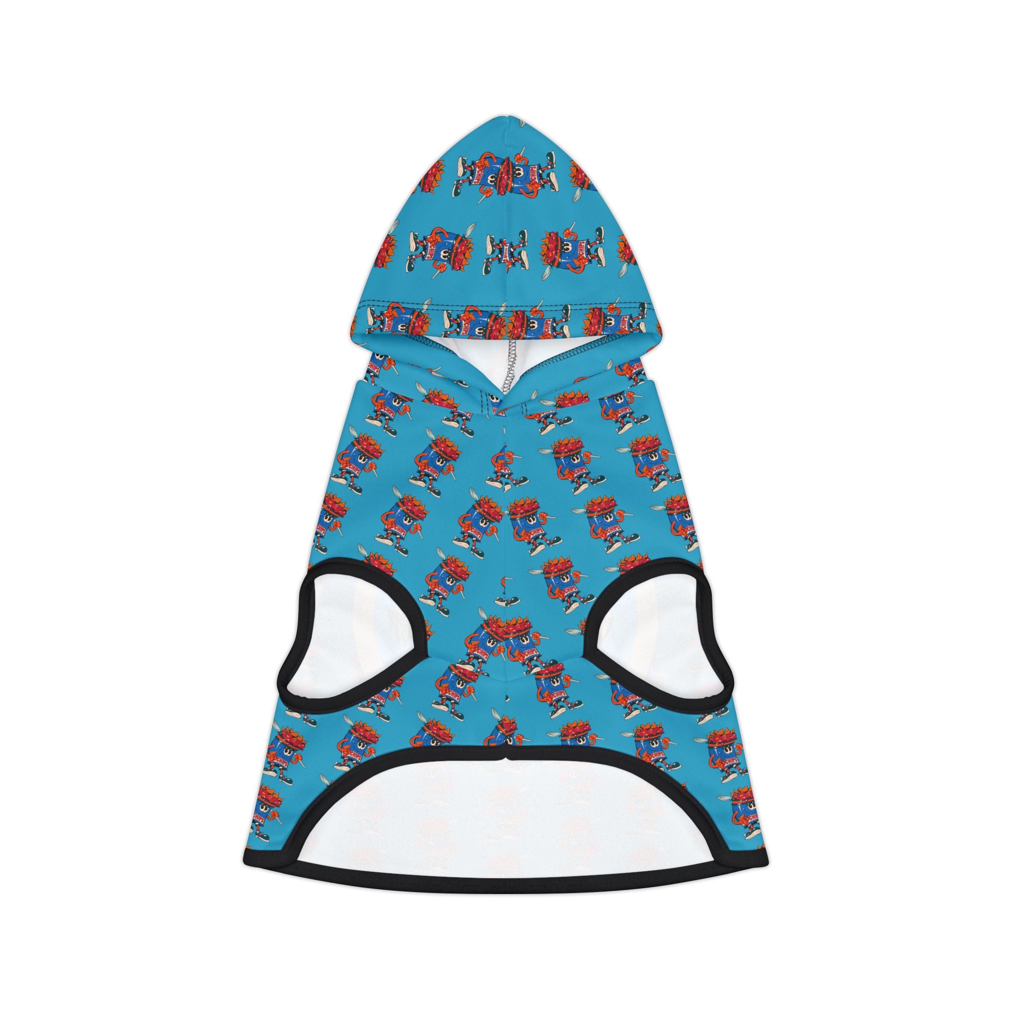 Pet Hoodie —Gump's Grub Christmas Logo/Mascot Pattern Dog Hoodie (Sapphire)