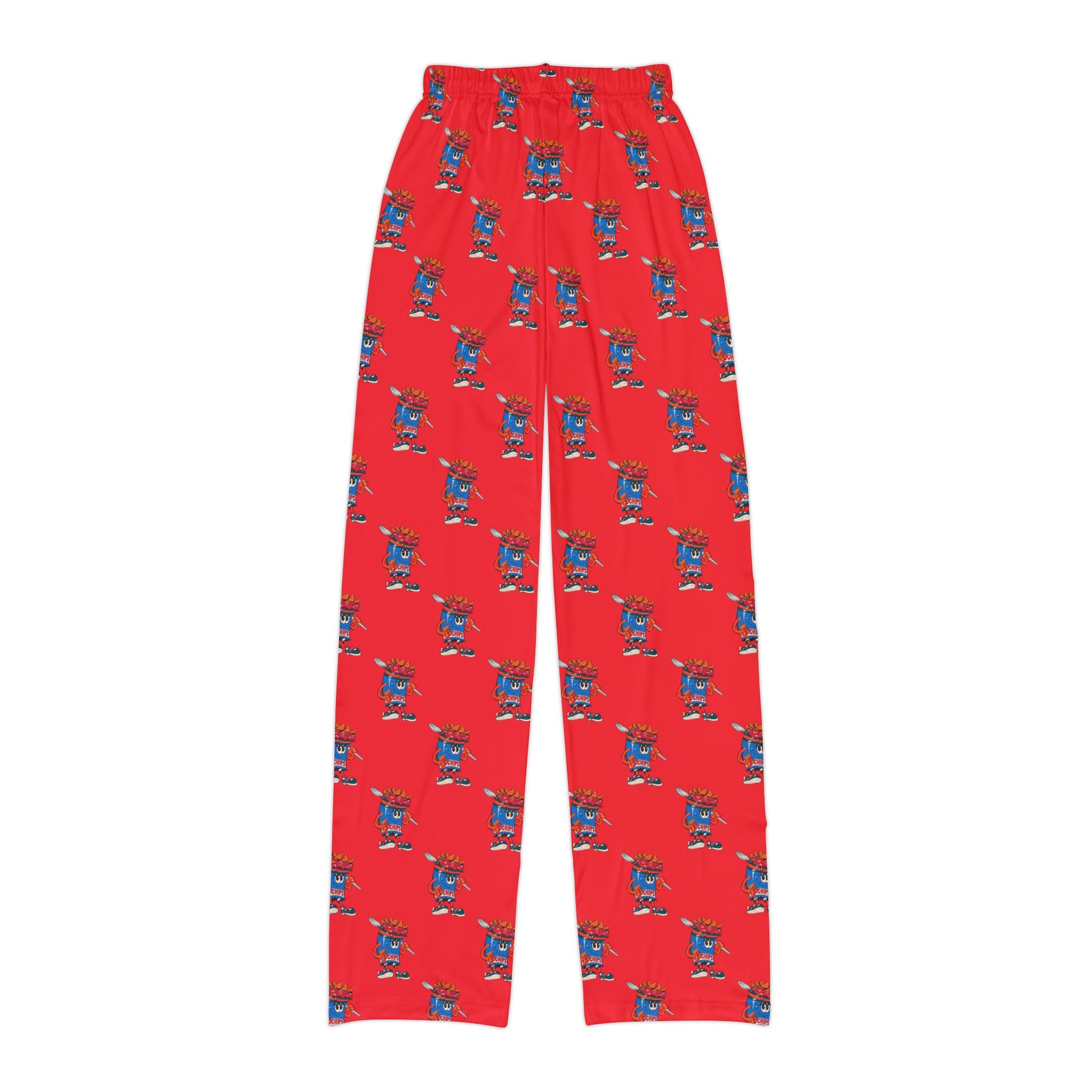 Kids Lounge Pants- Gump's Grub Mascot| Cozy Pajama Bottoms for Boys & Girls (Red)